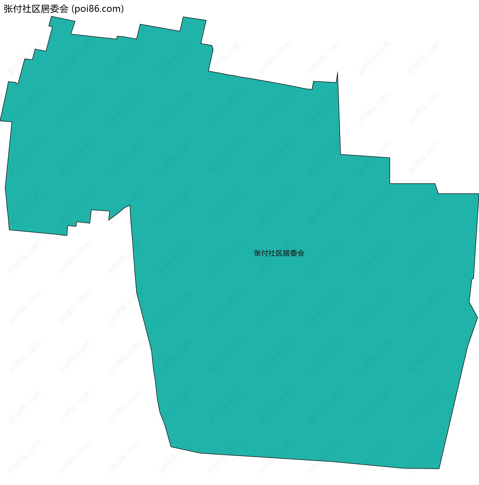 张付社区居委会边界地图