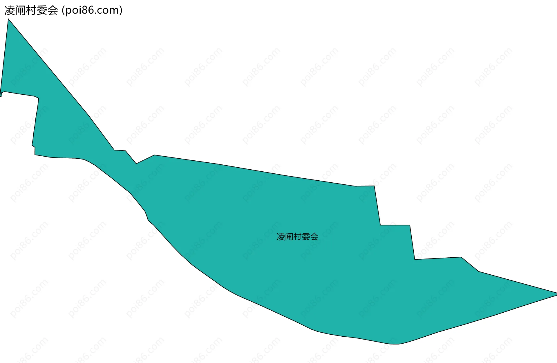 凌闸村委会边界地图