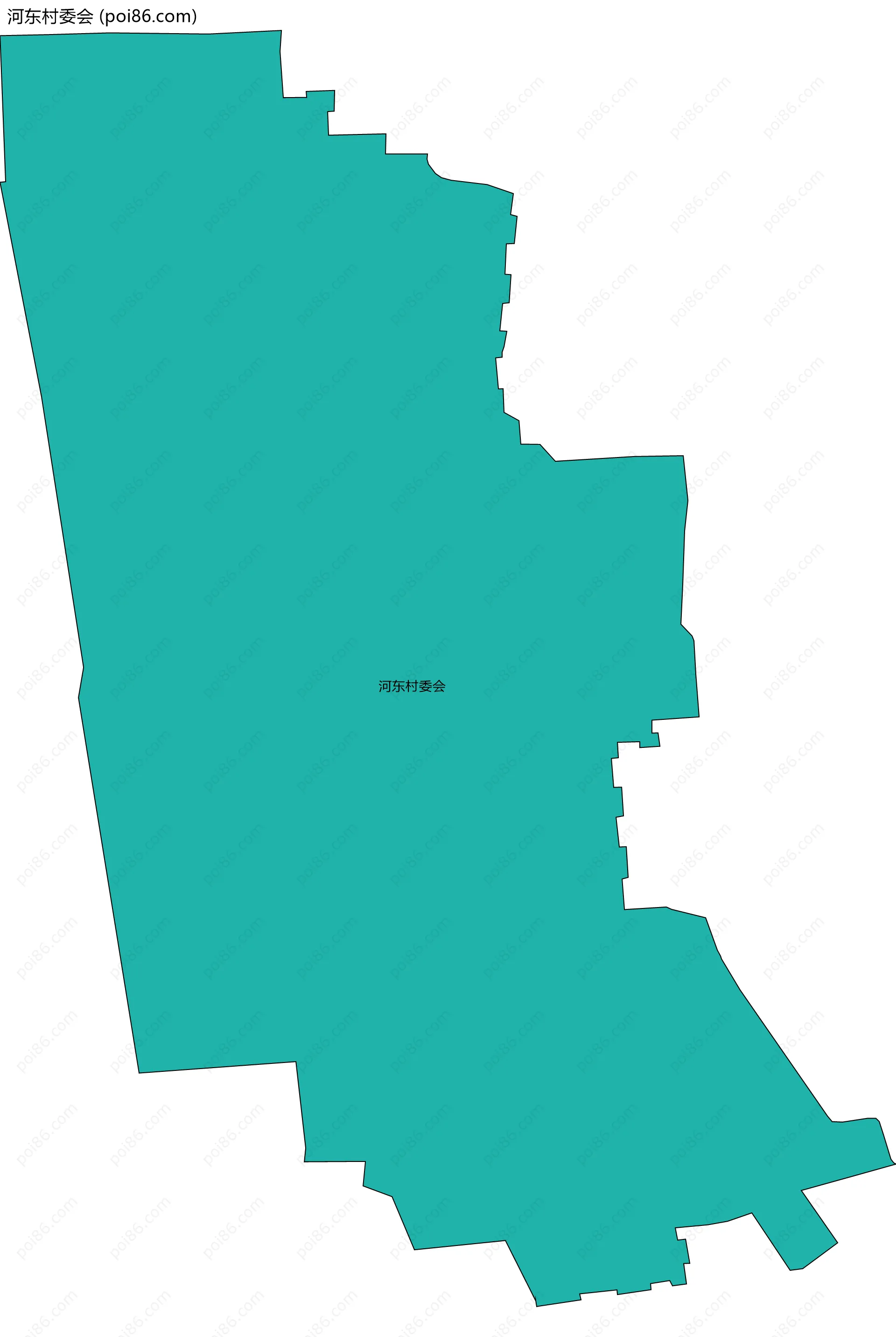 河东村委会边界地图