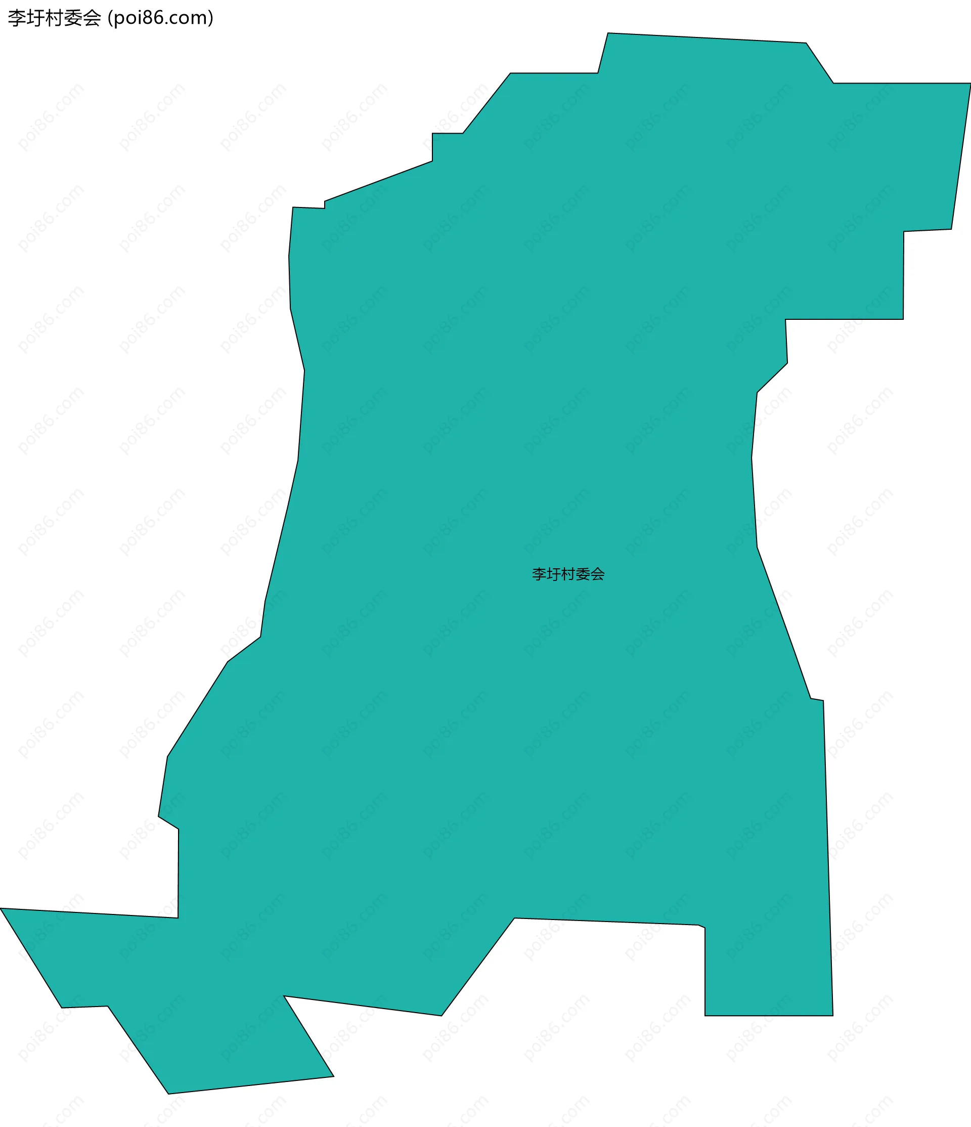李圩村委会边界地图