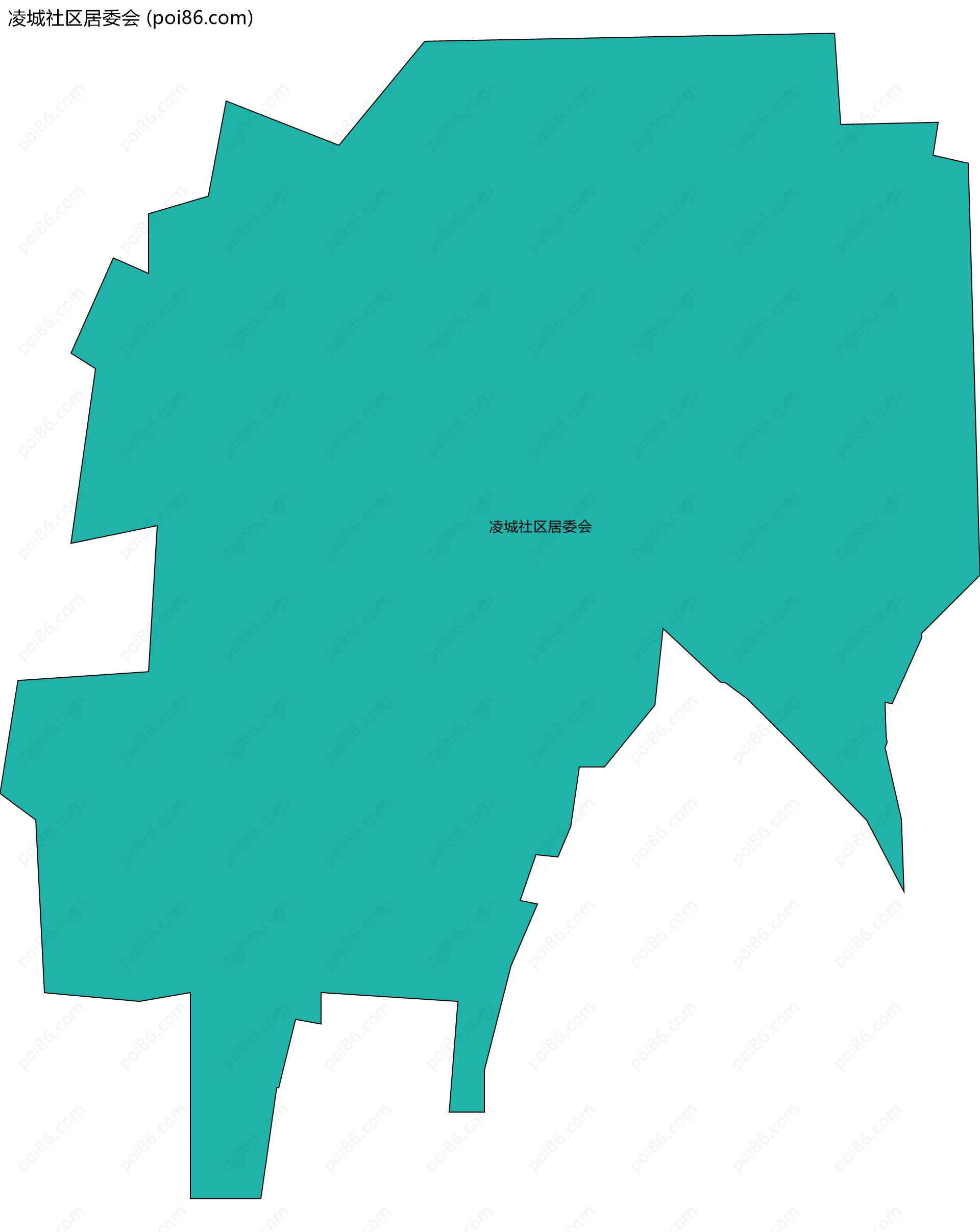 凌城社区居委会边界地图