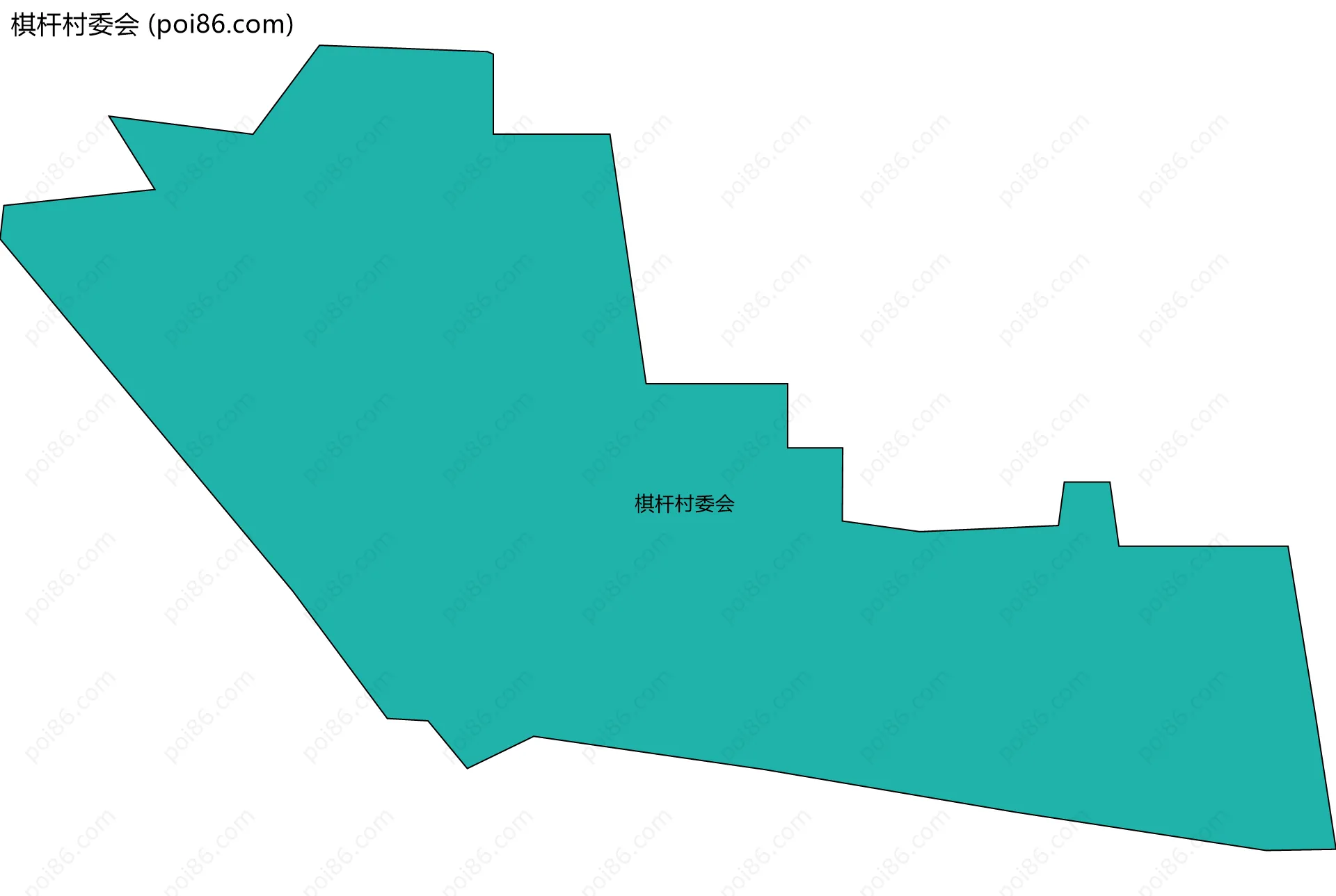 棋杆村委会边界地图