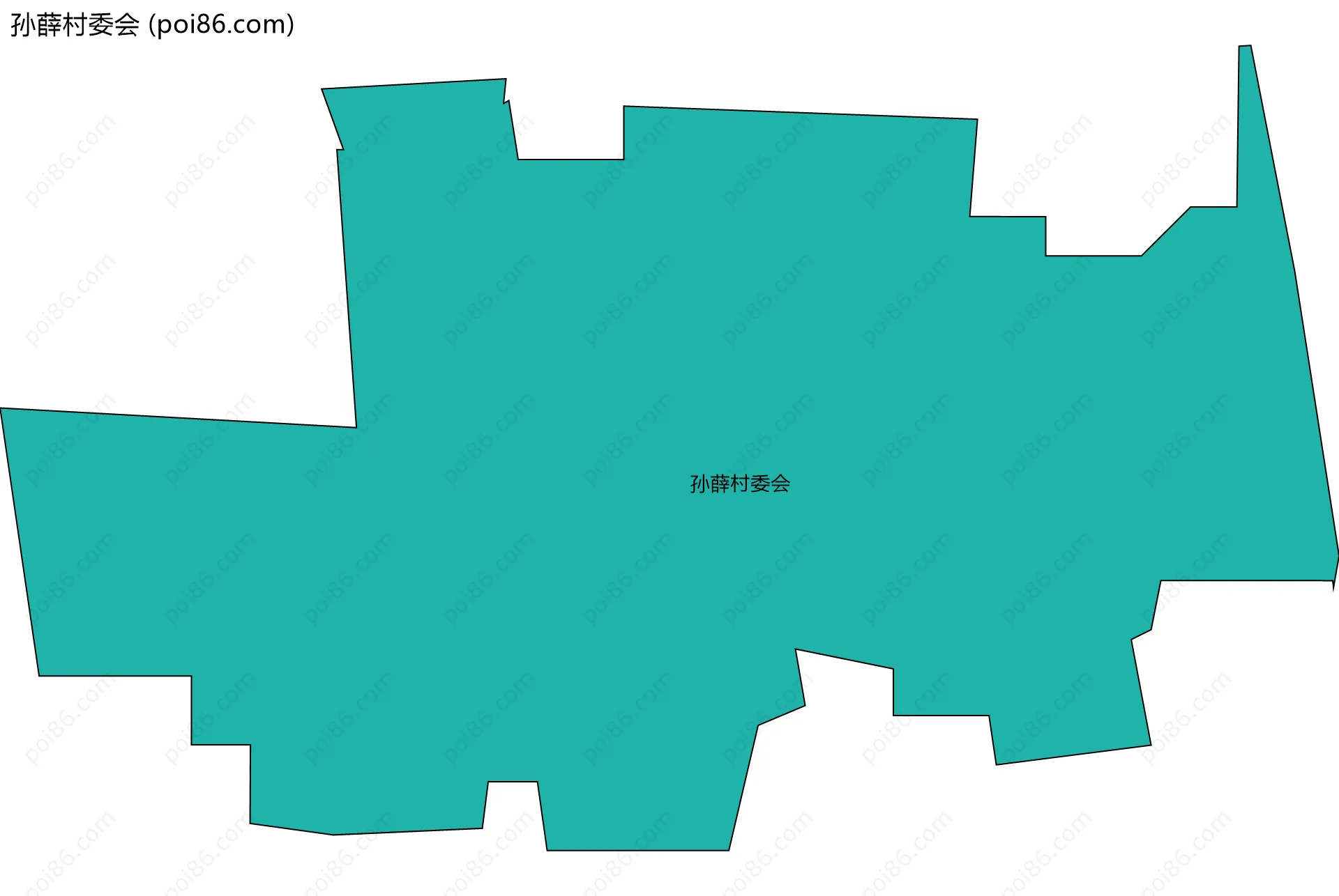 孙薛村委会边界地图