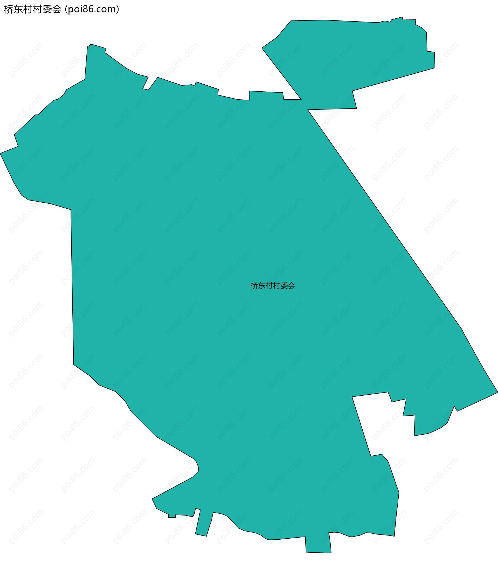 桥东村村委会边界地图