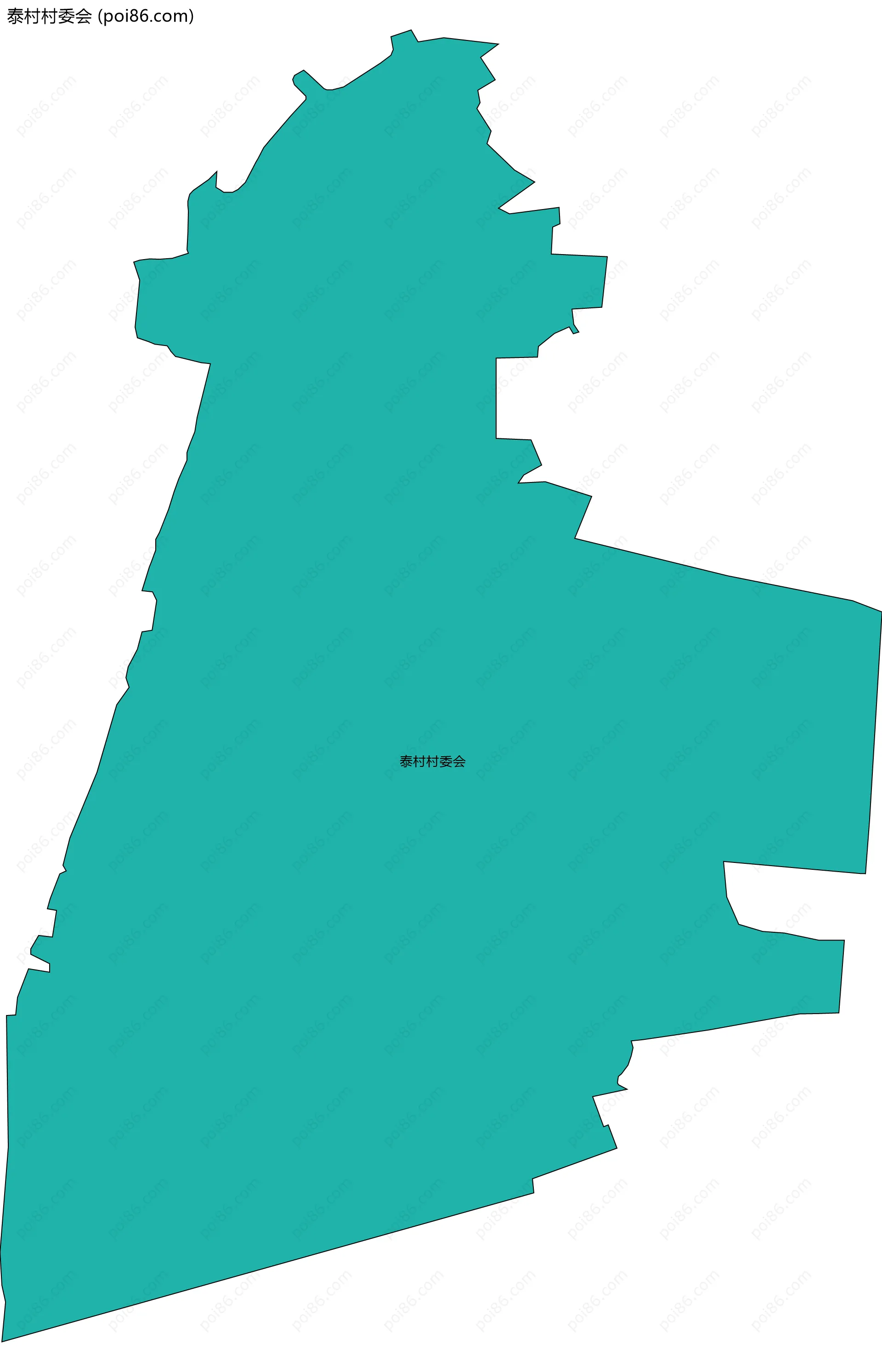 泰村村委会边界地图