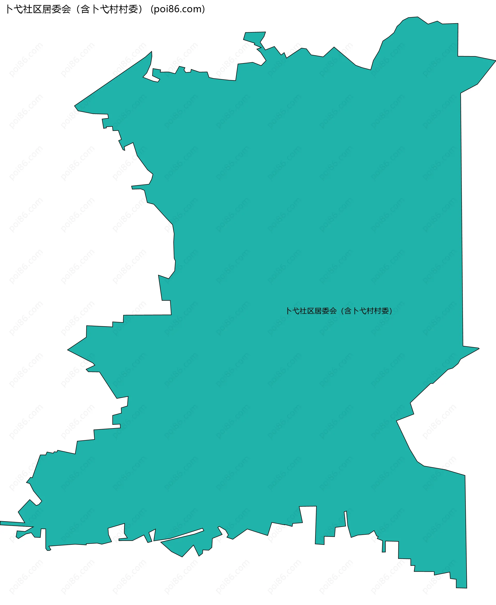 卜弋社区居委会（含卜弋村村委）边界地图