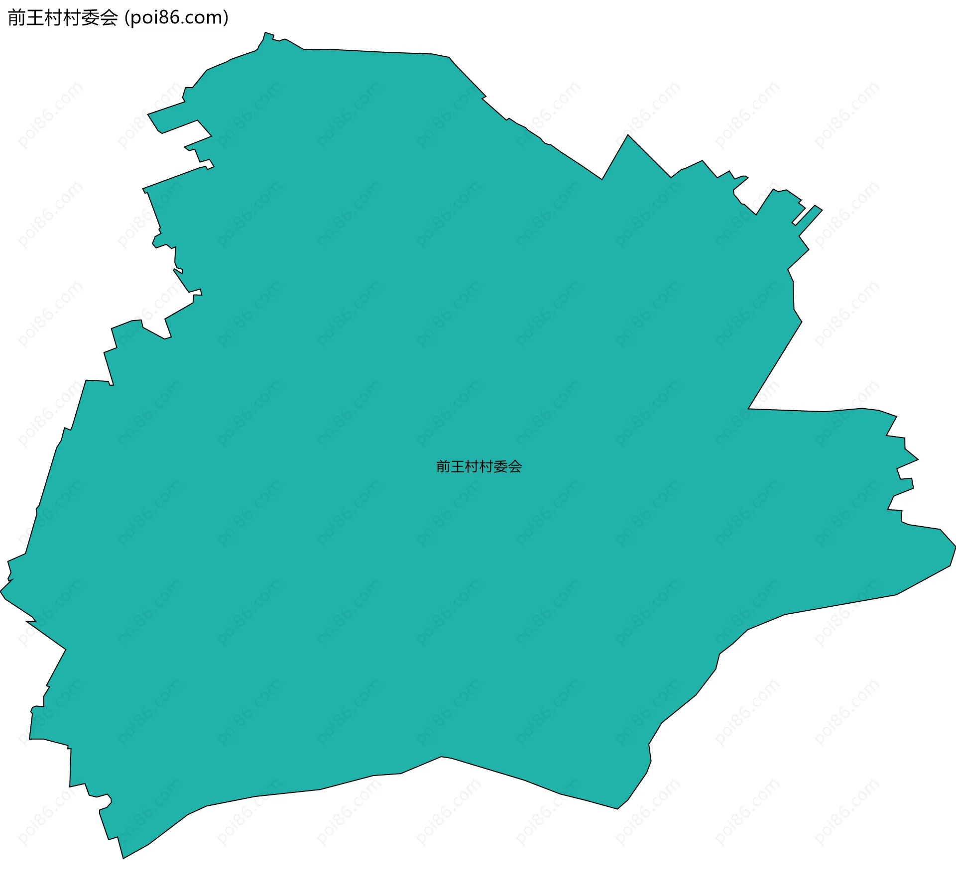 前王村村委会边界地图