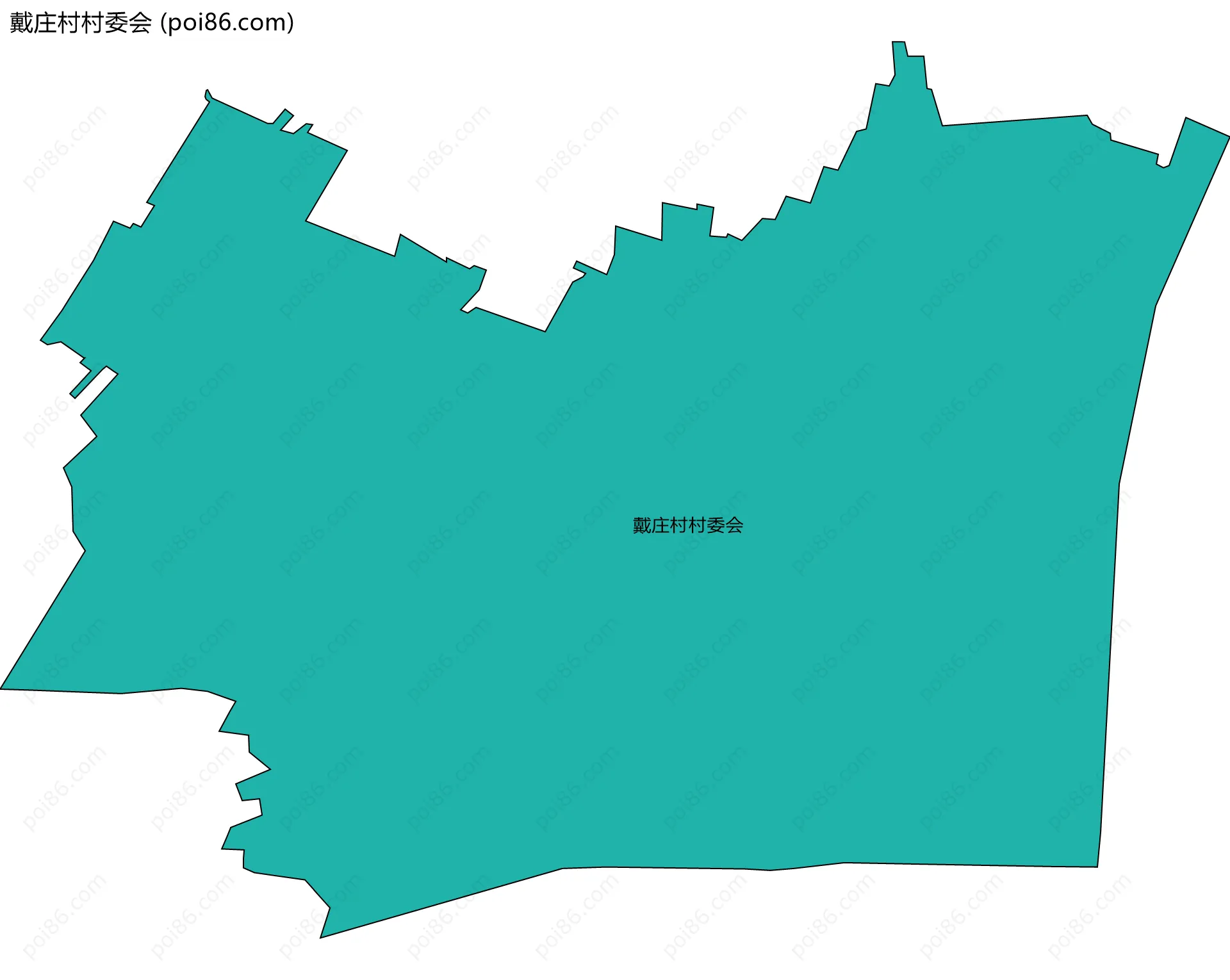 戴庄村村委会边界地图