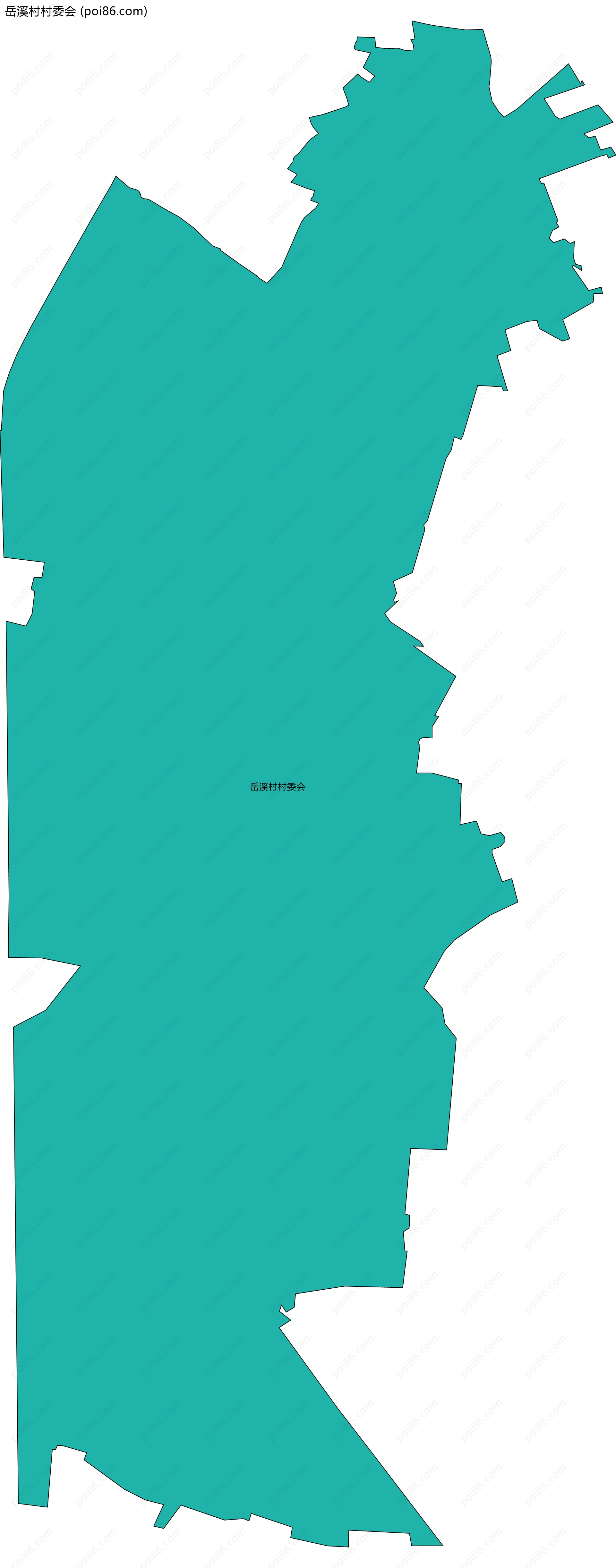 岳溪村村委会边界地图