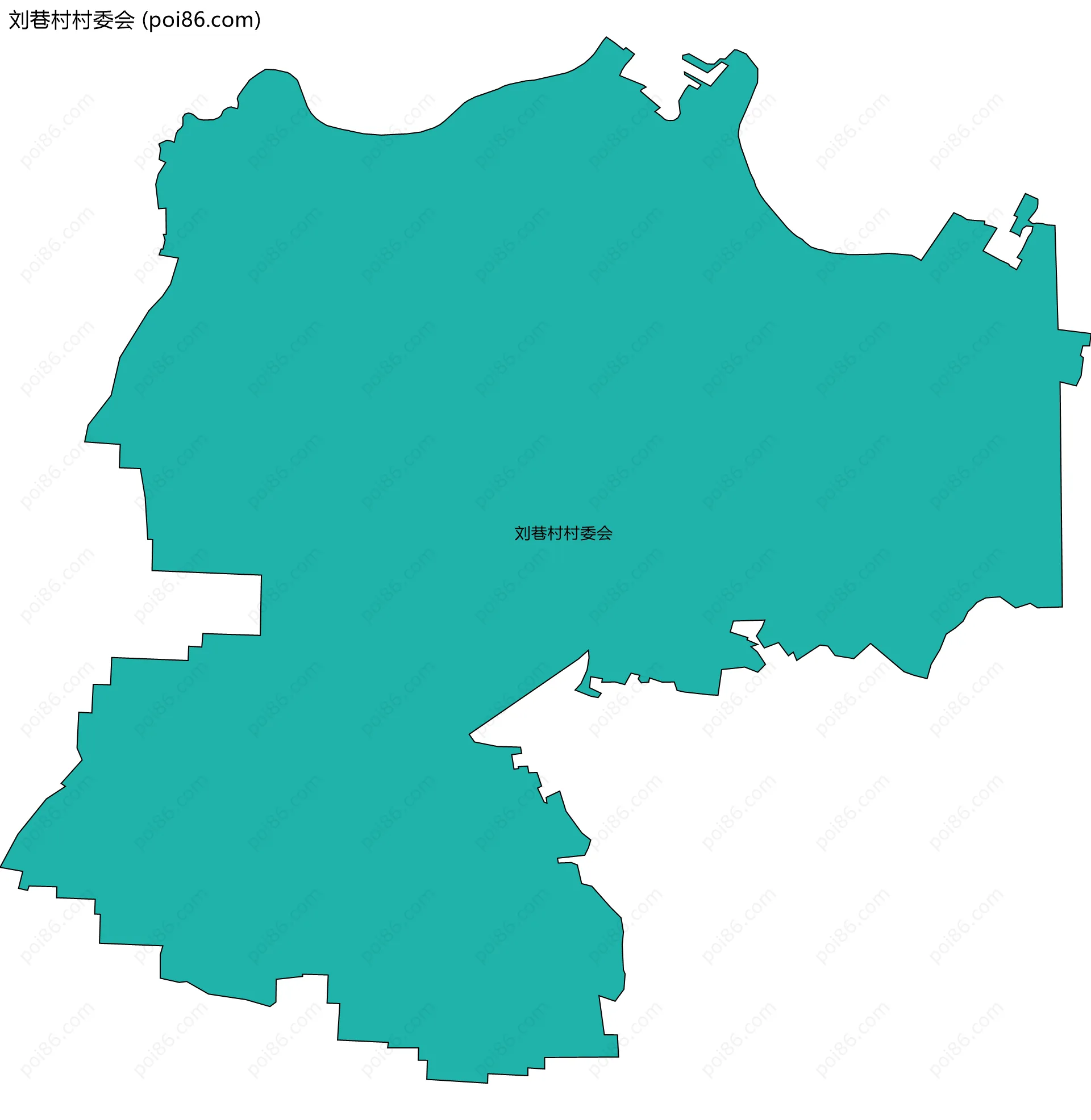 刘巷村村委会边界地图