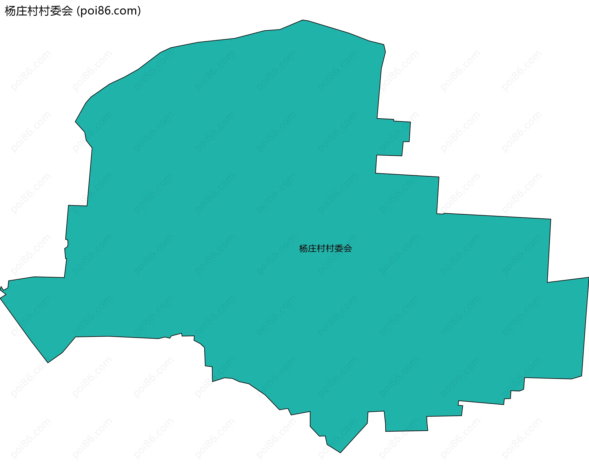 杨庄村村委会边界地图