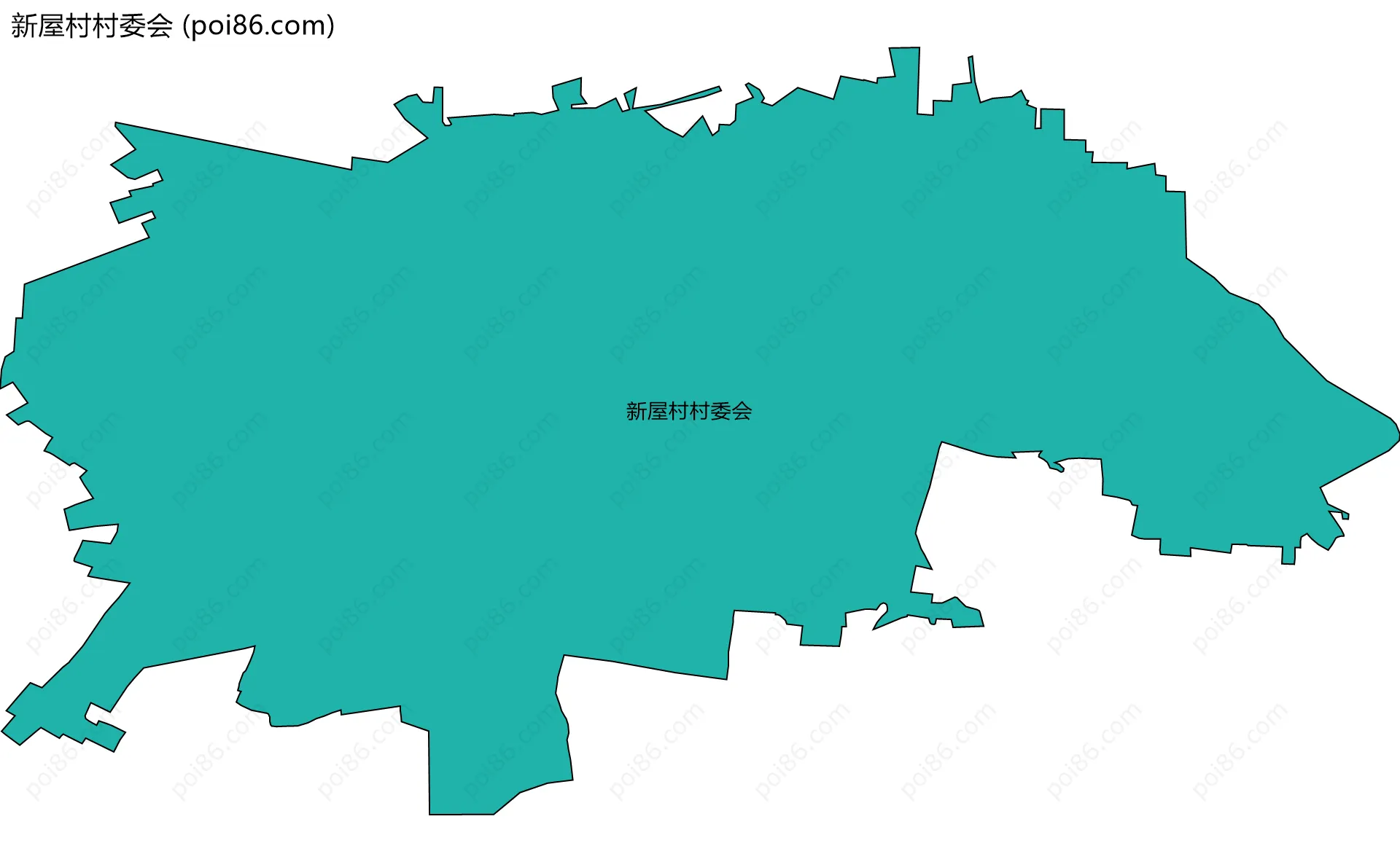 新屋村村委会边界地图