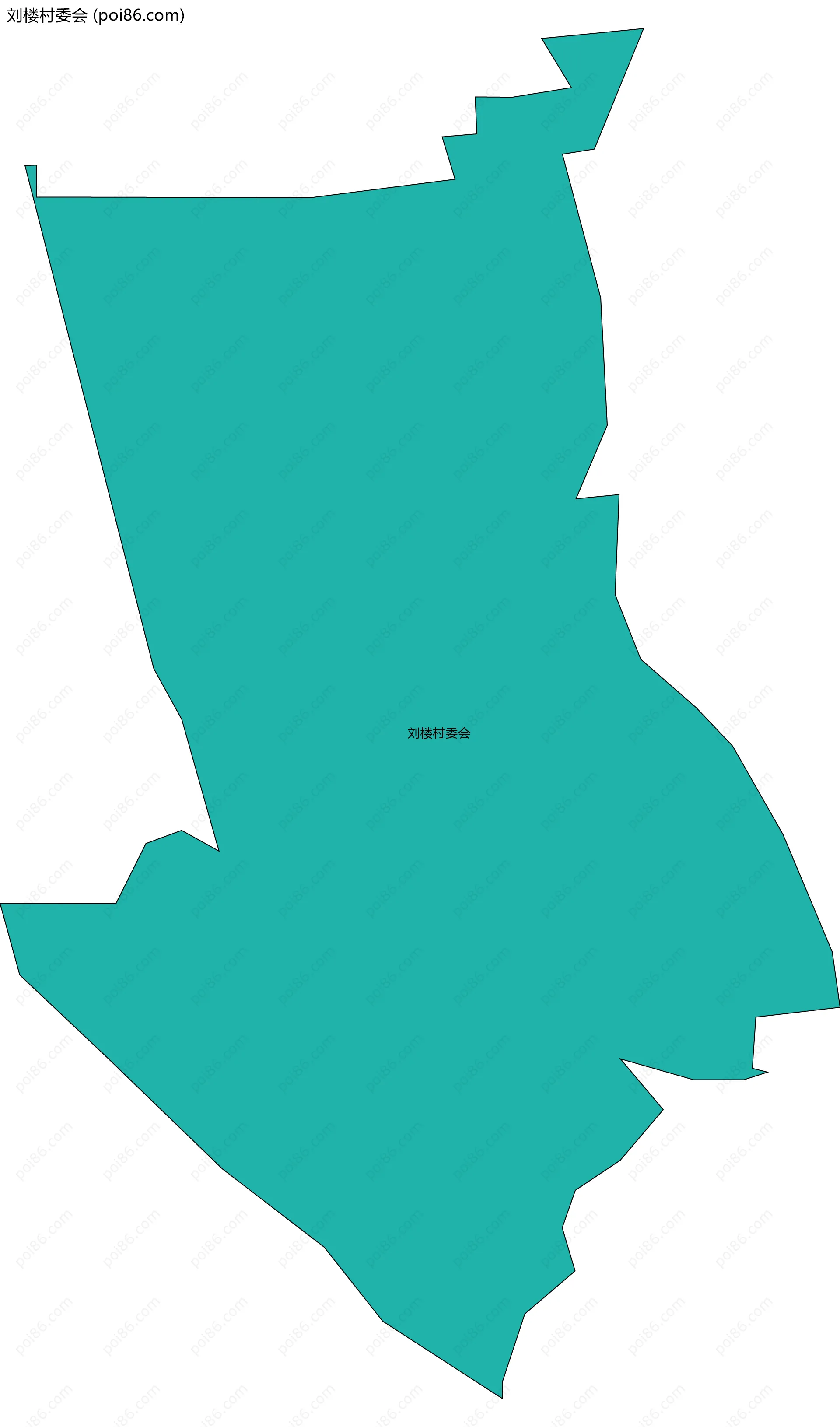 刘楼村委会边界地图