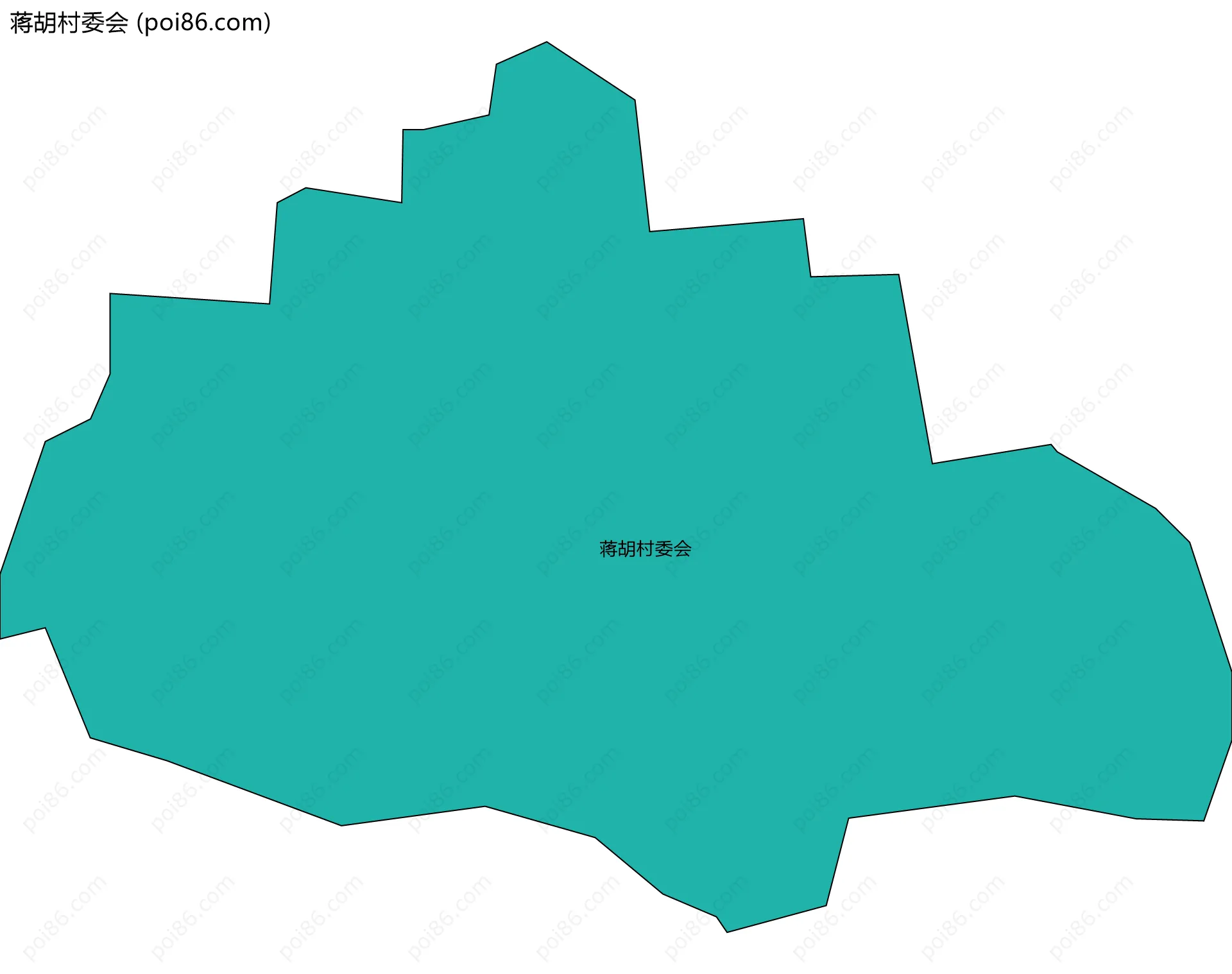 蒋胡村委会边界地图