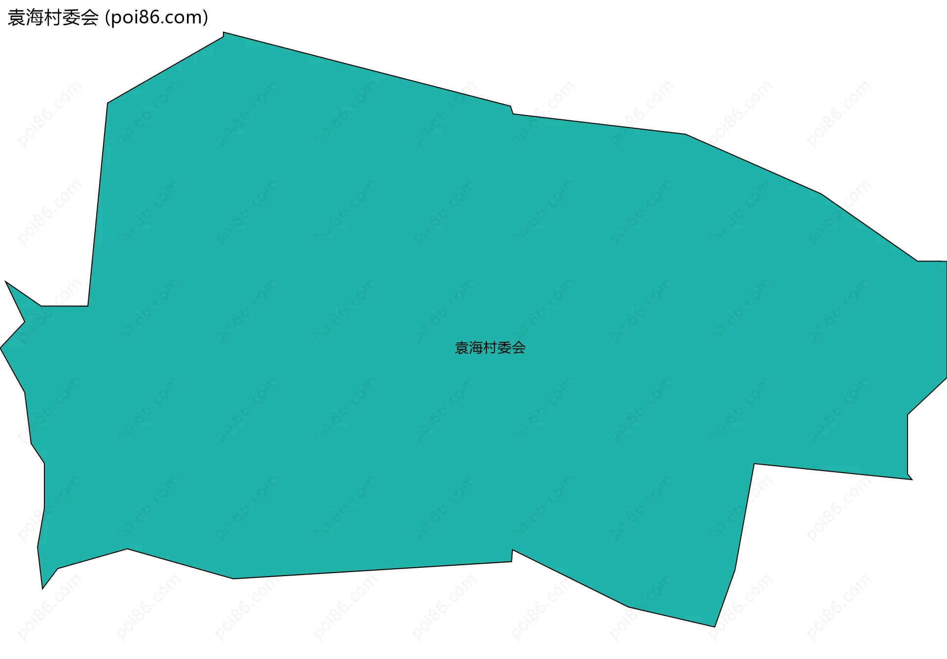 袁海村委会边界地图