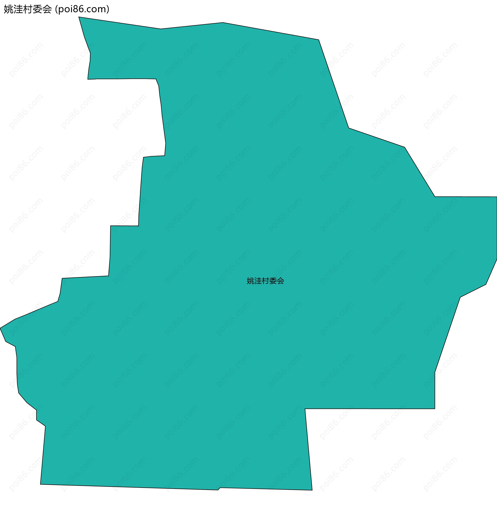 姚洼村委会边界地图