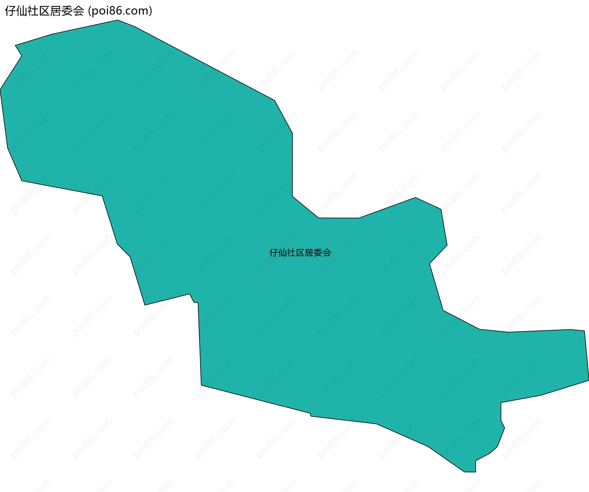 仔仙社区居委会边界地图