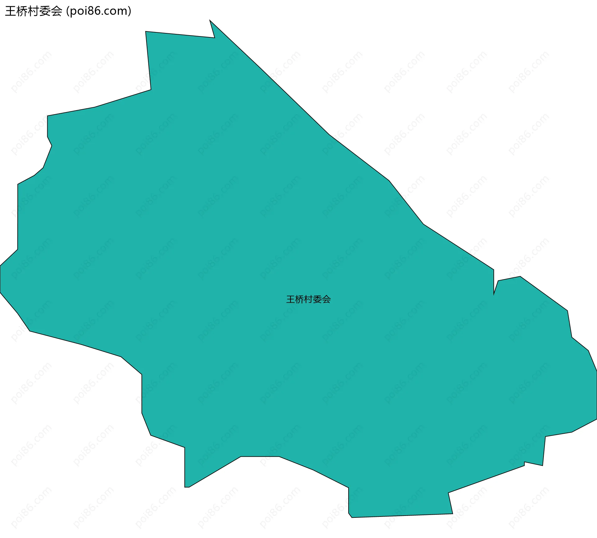 王桥村委会边界地图