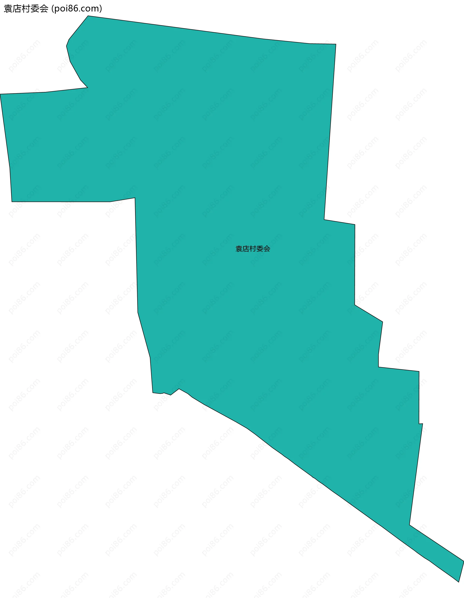 袁店村委会边界地图