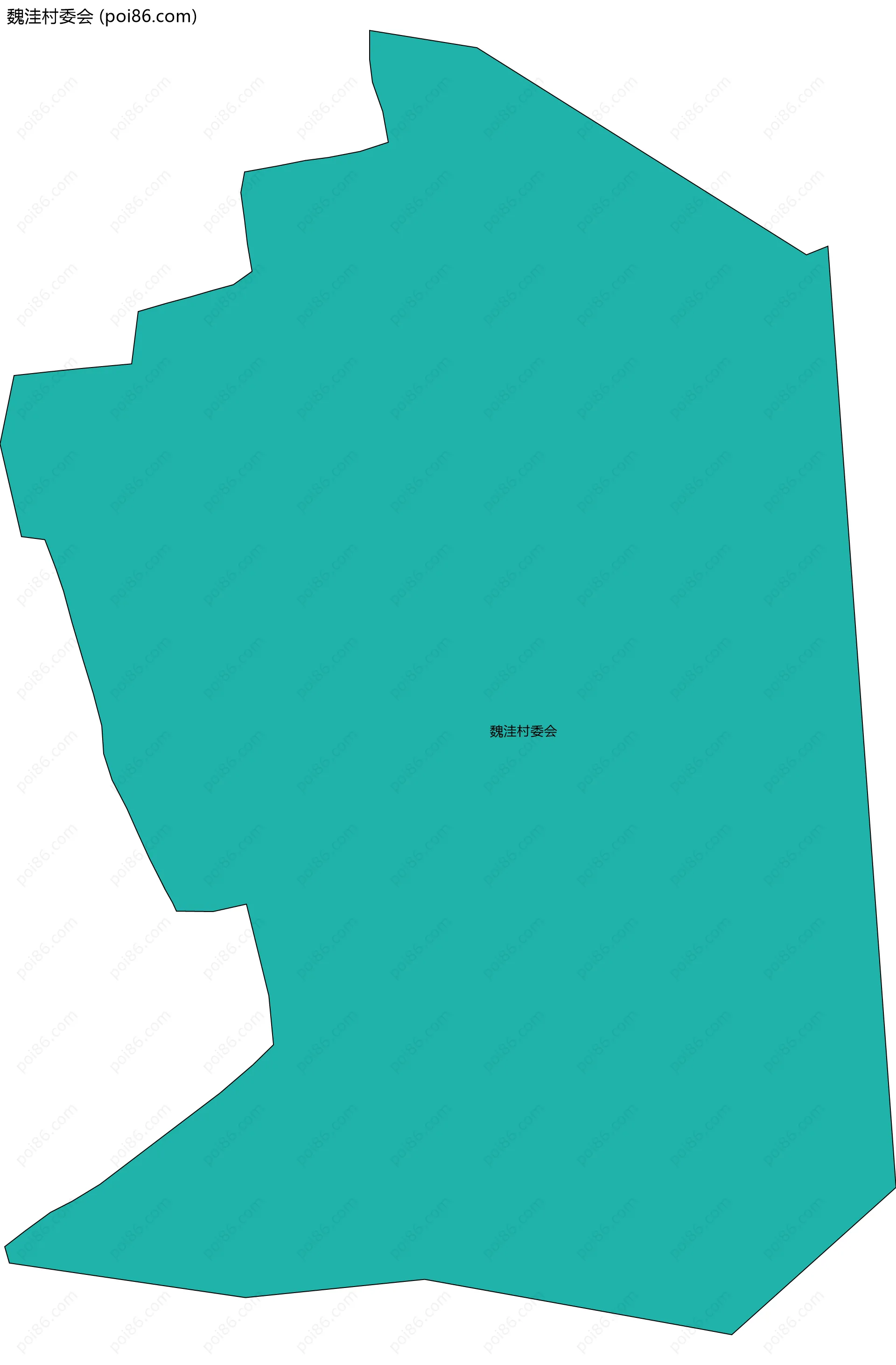 魏洼村委会边界地图