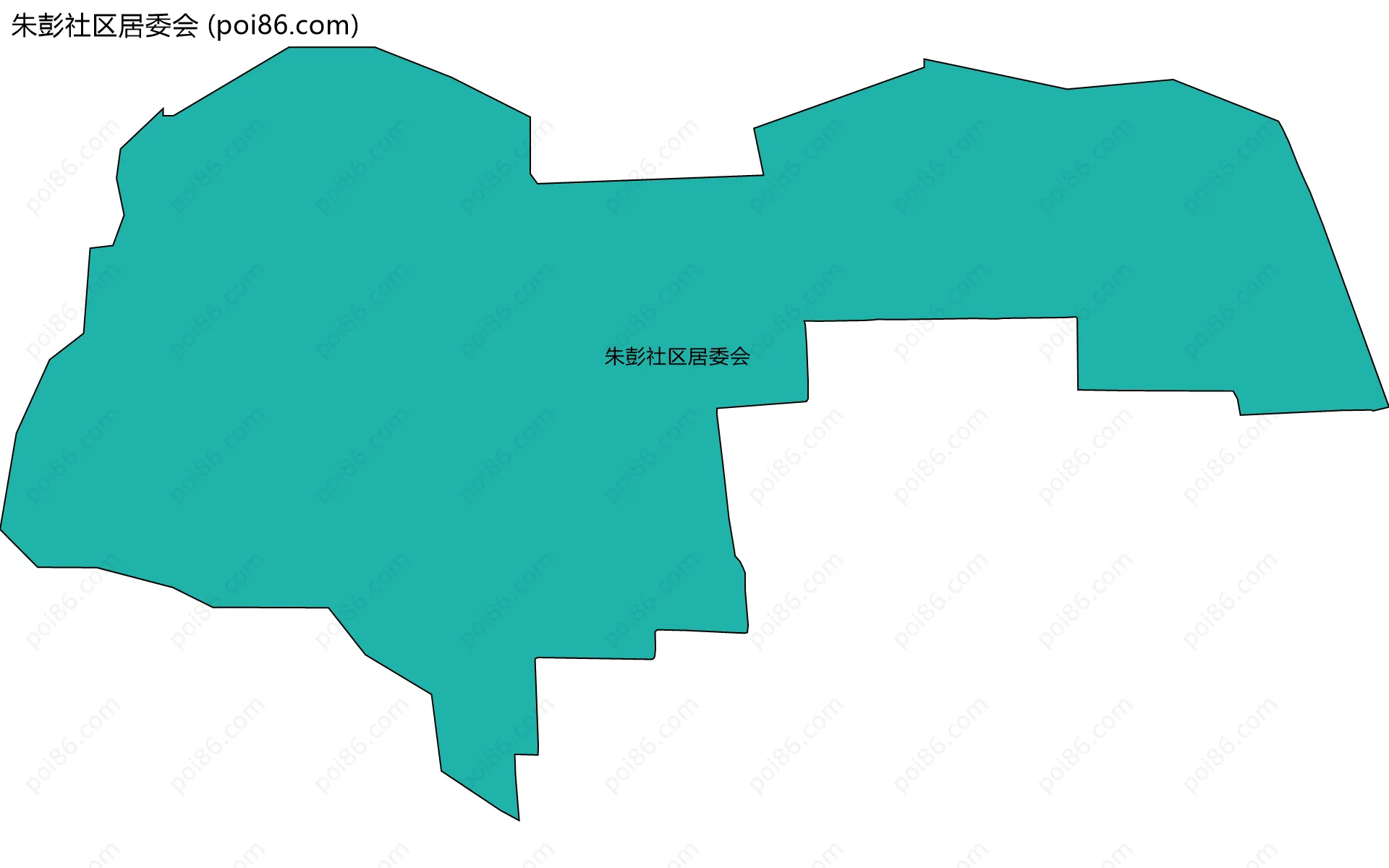 朱彭社区居委会边界地图