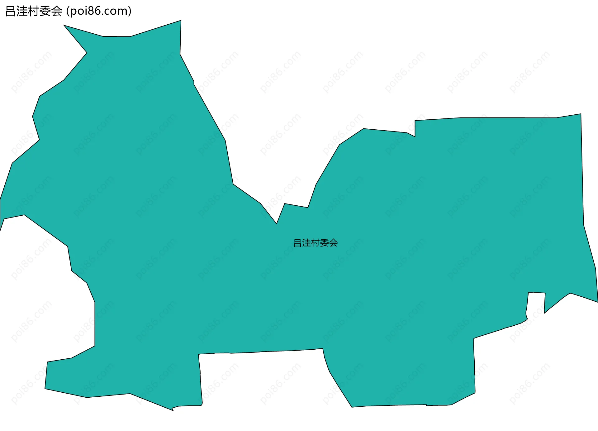 吕洼村委会边界地图