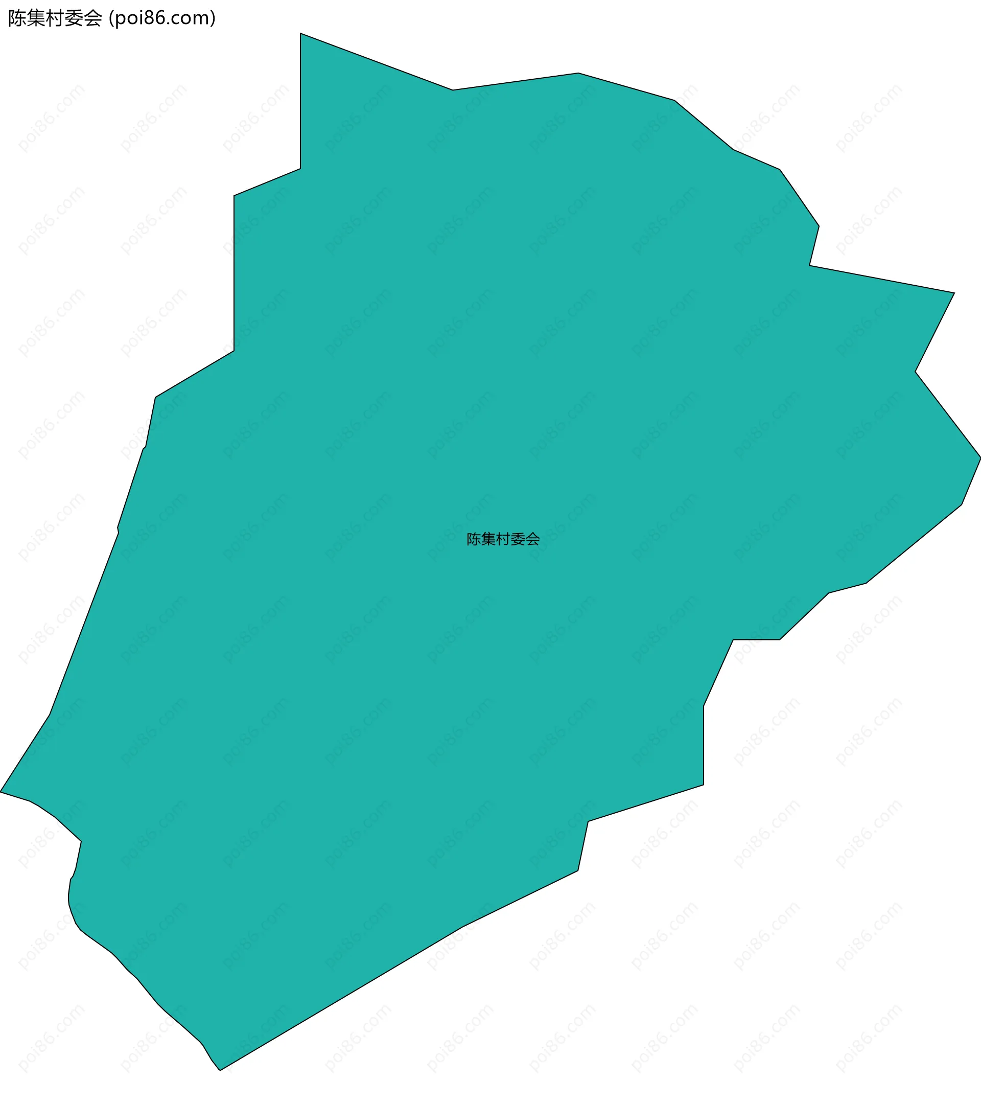 陈集村委会边界地图