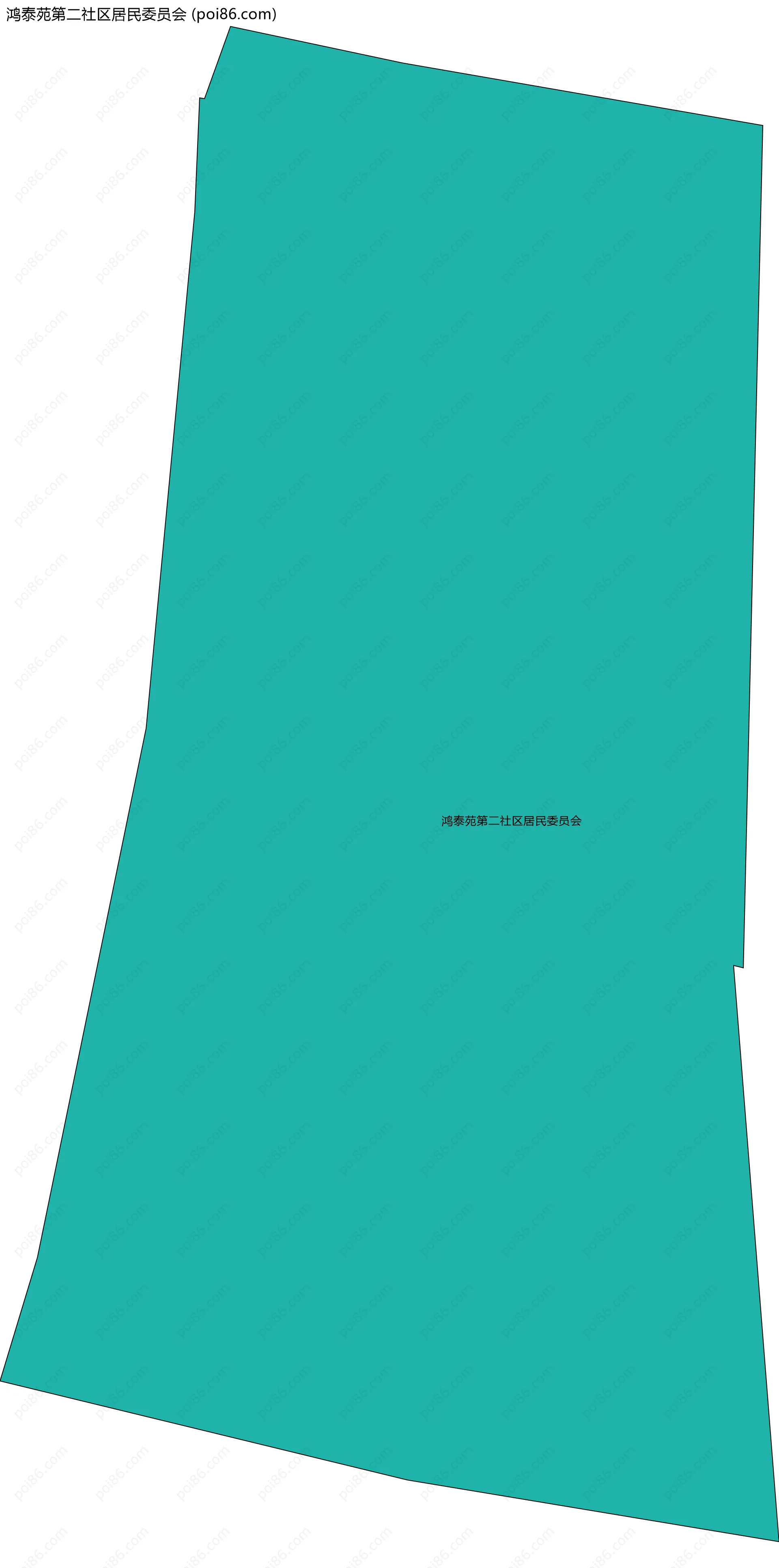 鸿泰苑第二社区居民委员会边界地图