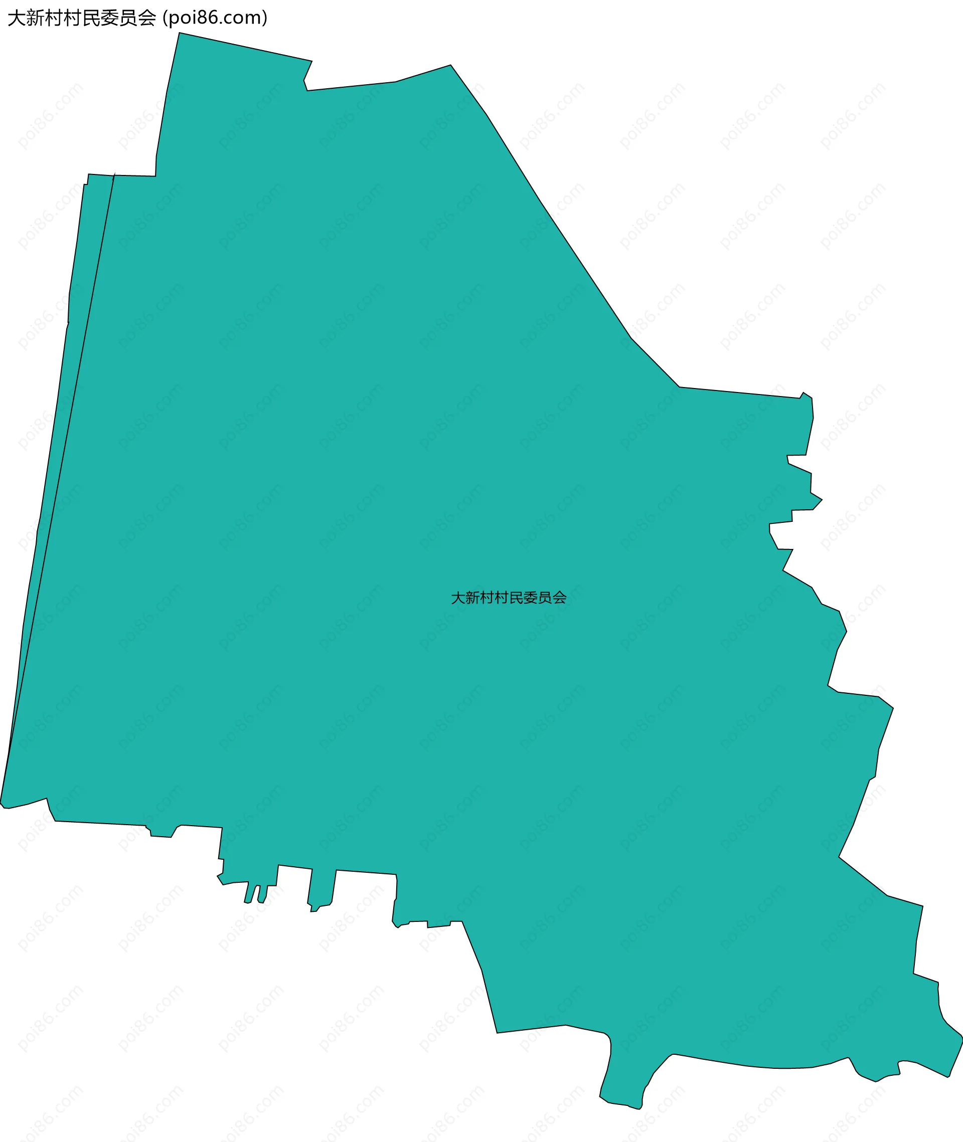 大新村村民委员会边界地图
