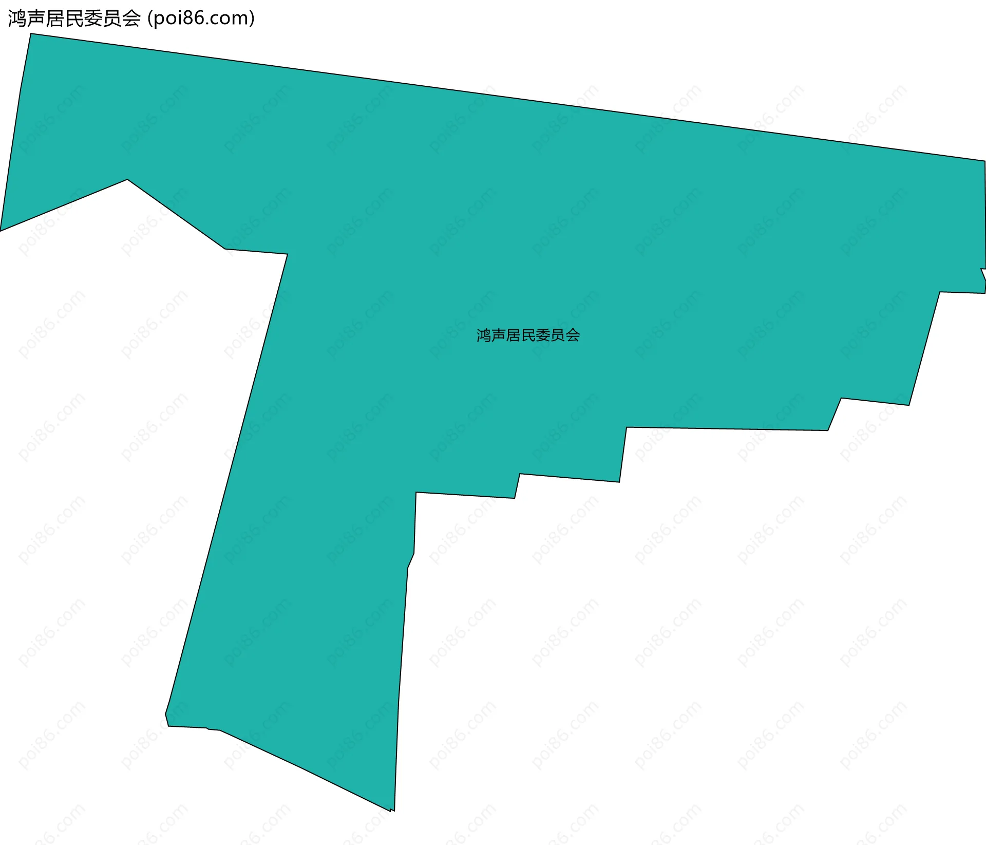 鸿声居民委员会边界地图