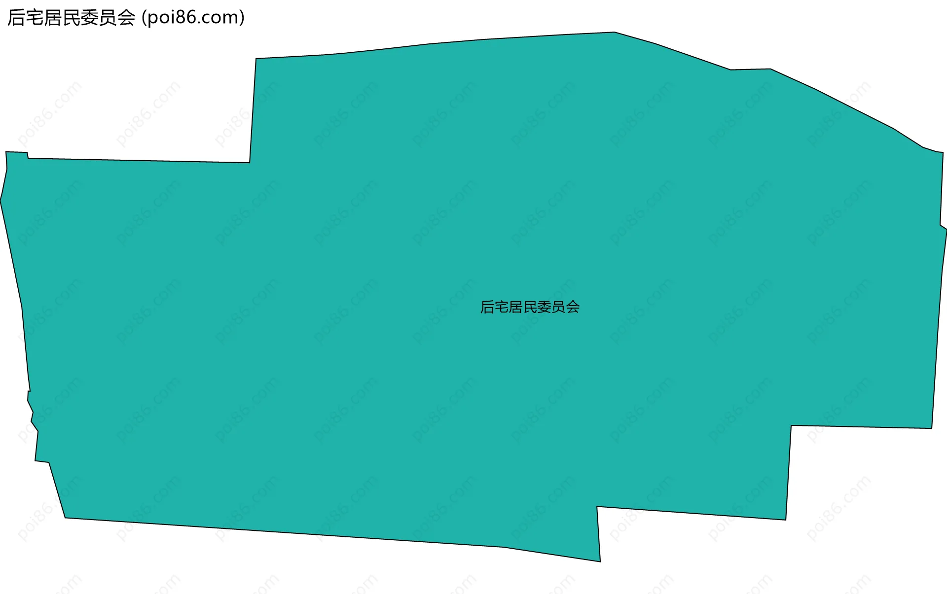 后宅居民委员会边界地图