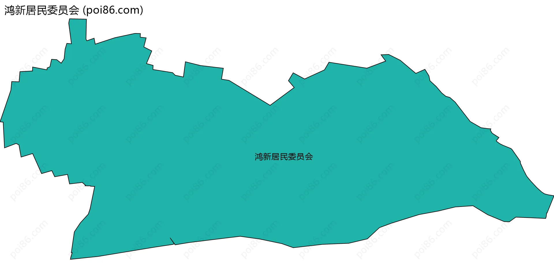 鸿新居民委员会边界地图