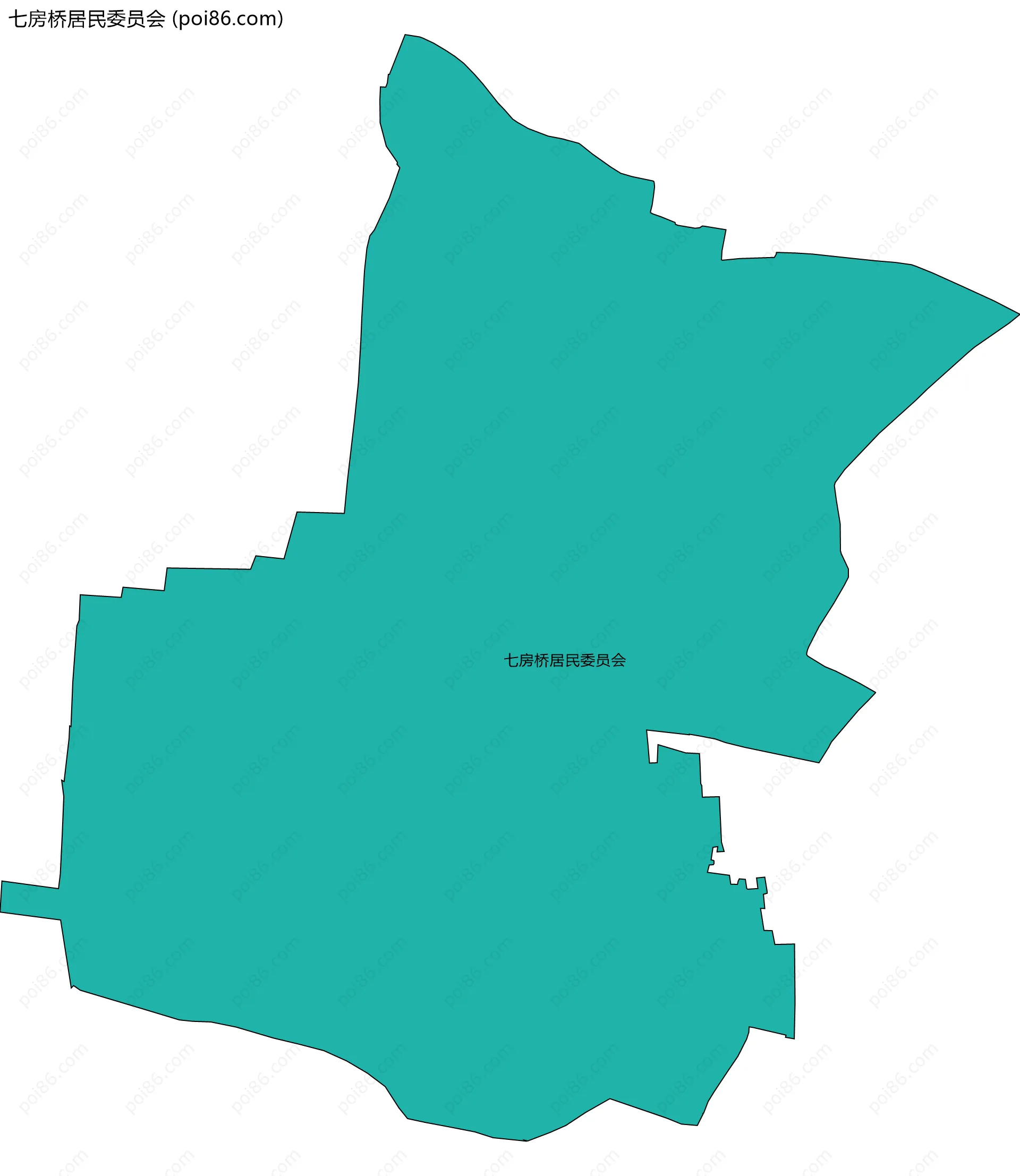 七房桥居民委员会边界地图