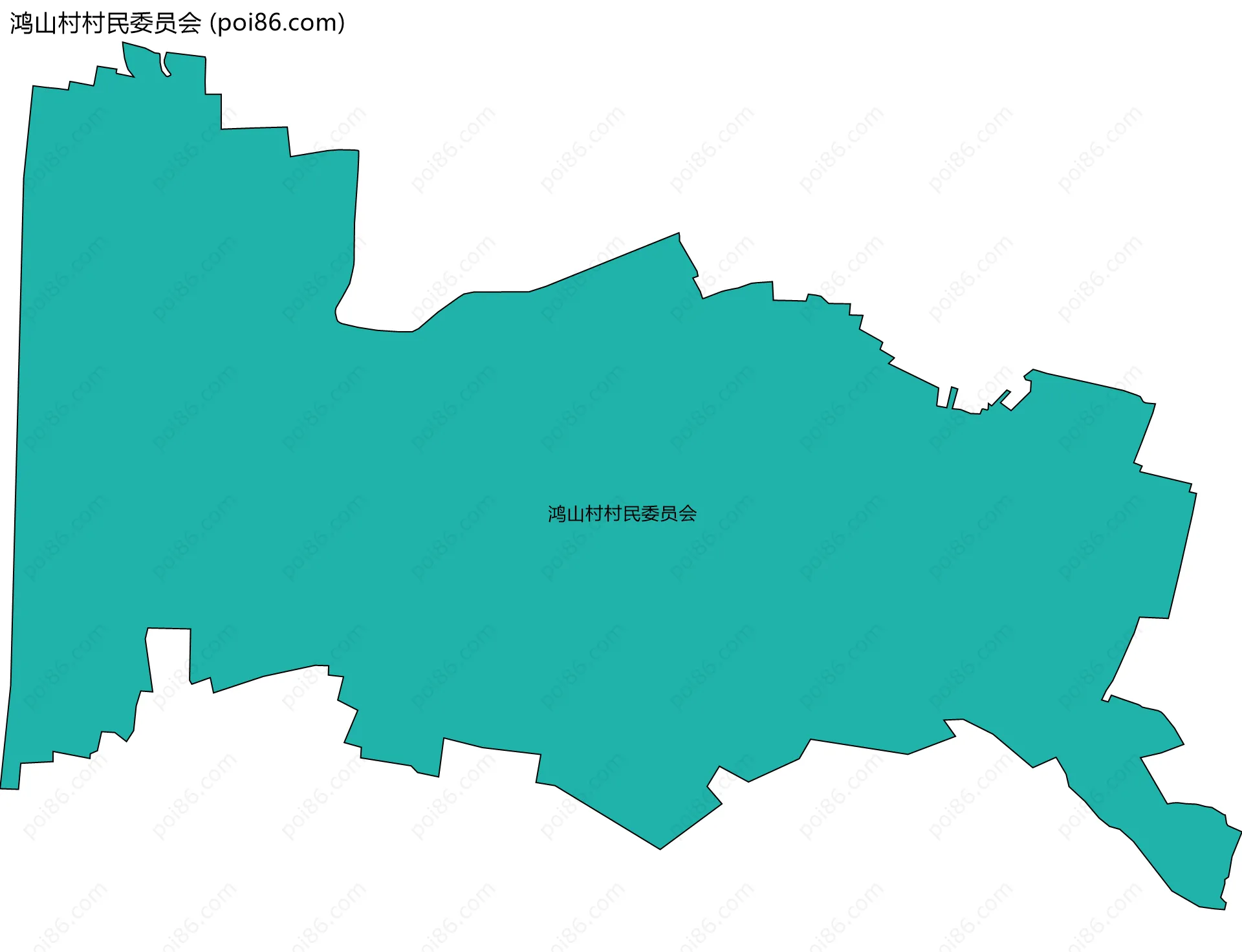 鸿山村村民委员会边界地图
