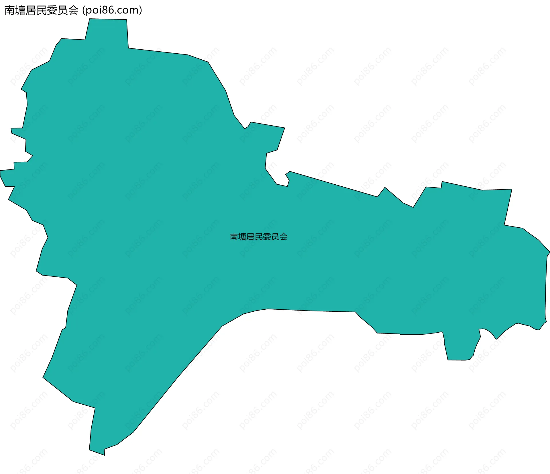 南塘居民委员会边界地图