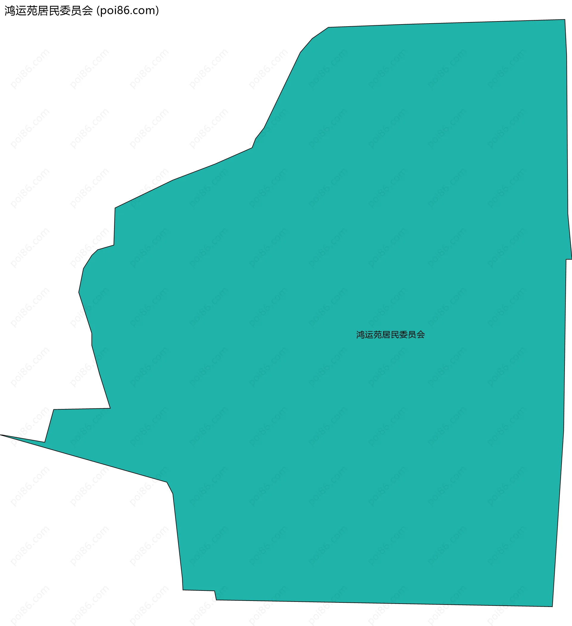 鸿运苑居民委员会边界地图