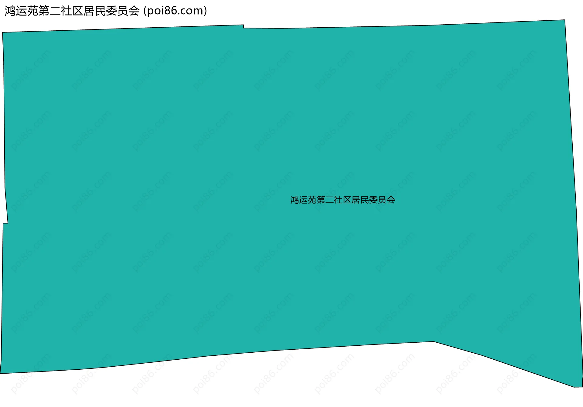 鸿运苑第二社区居民委员会边界地图