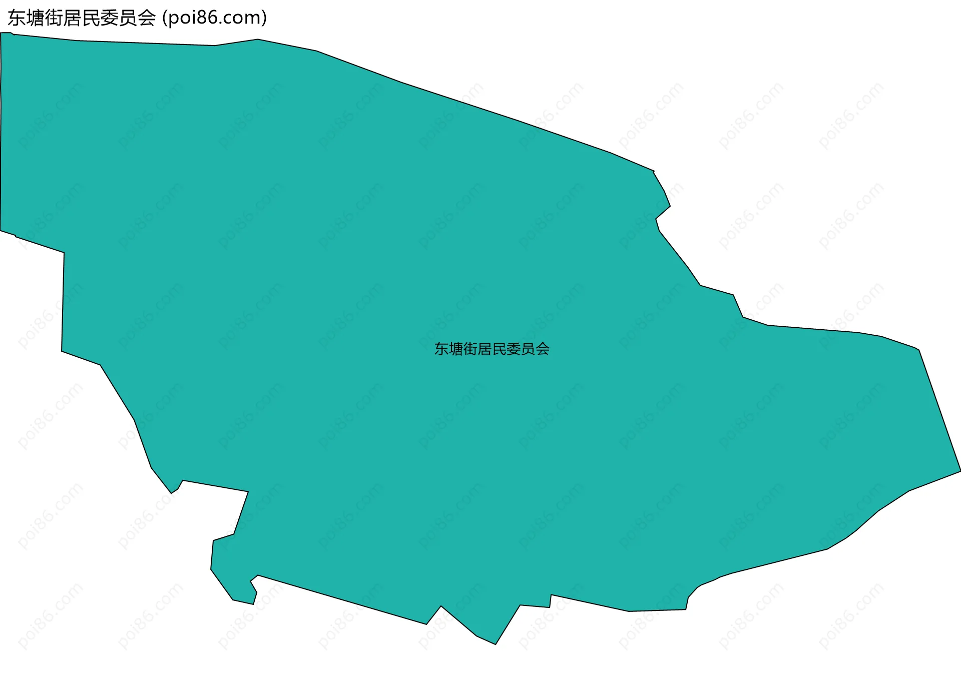 东塘街居民委员会边界地图