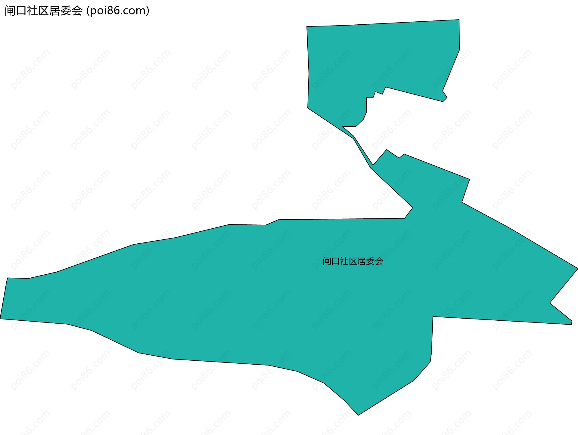 闸口社区居委会边界地图