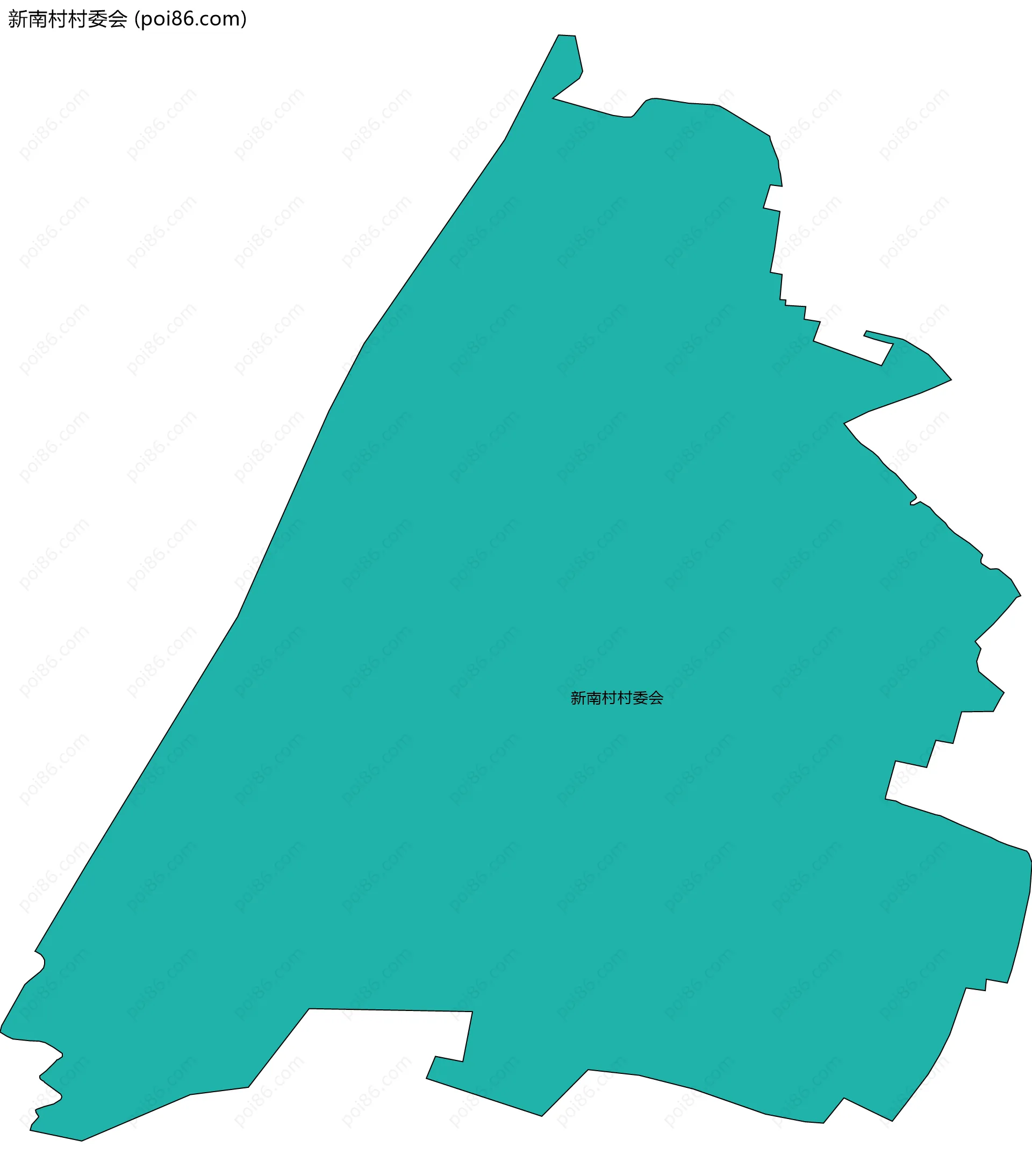 新南村村委会边界地图