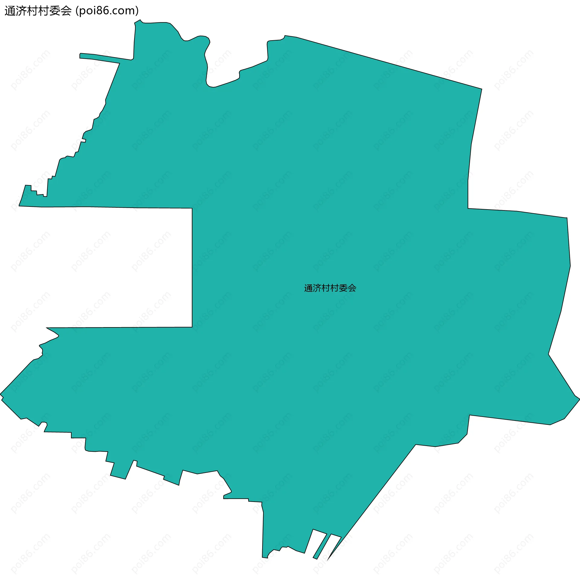 通济村村委会边界地图