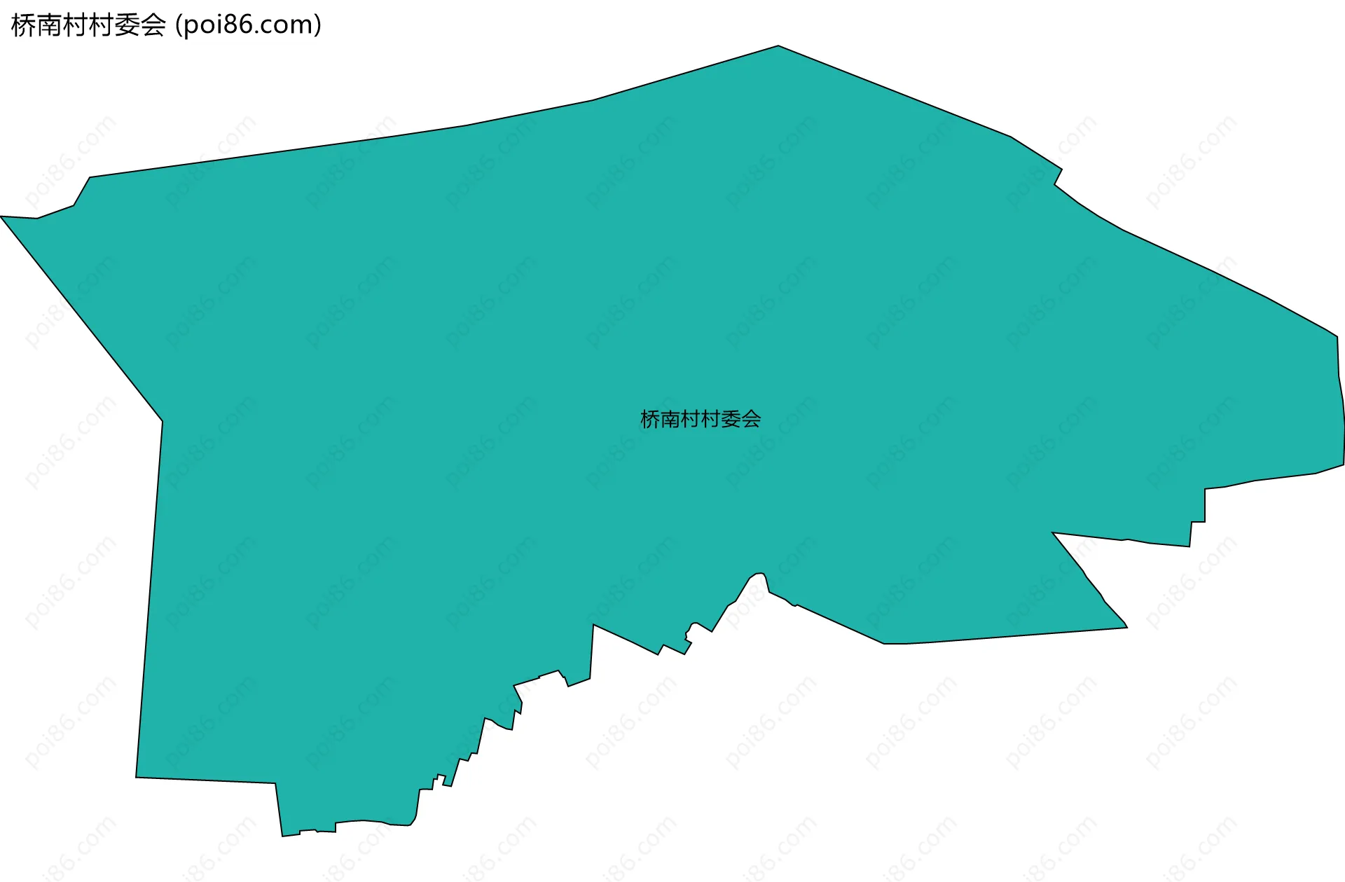 桥南村村委会边界地图