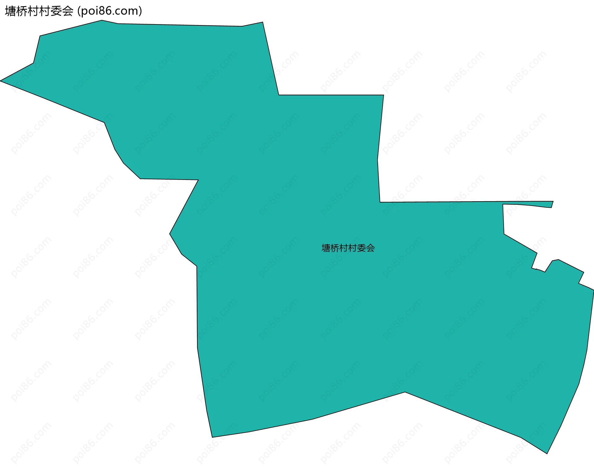 塘桥村村委会边界地图