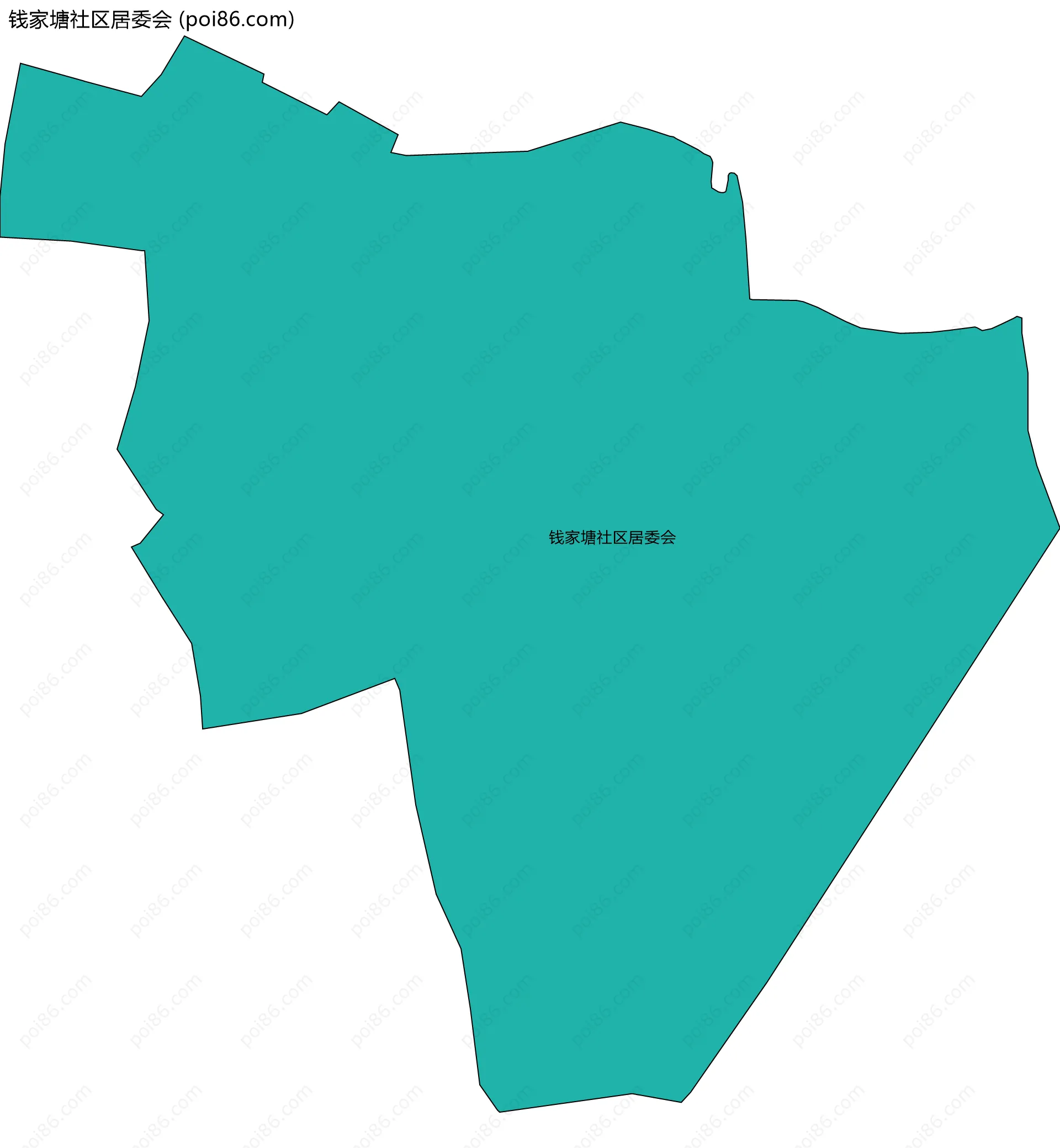 钱家塘社区居委会边界地图