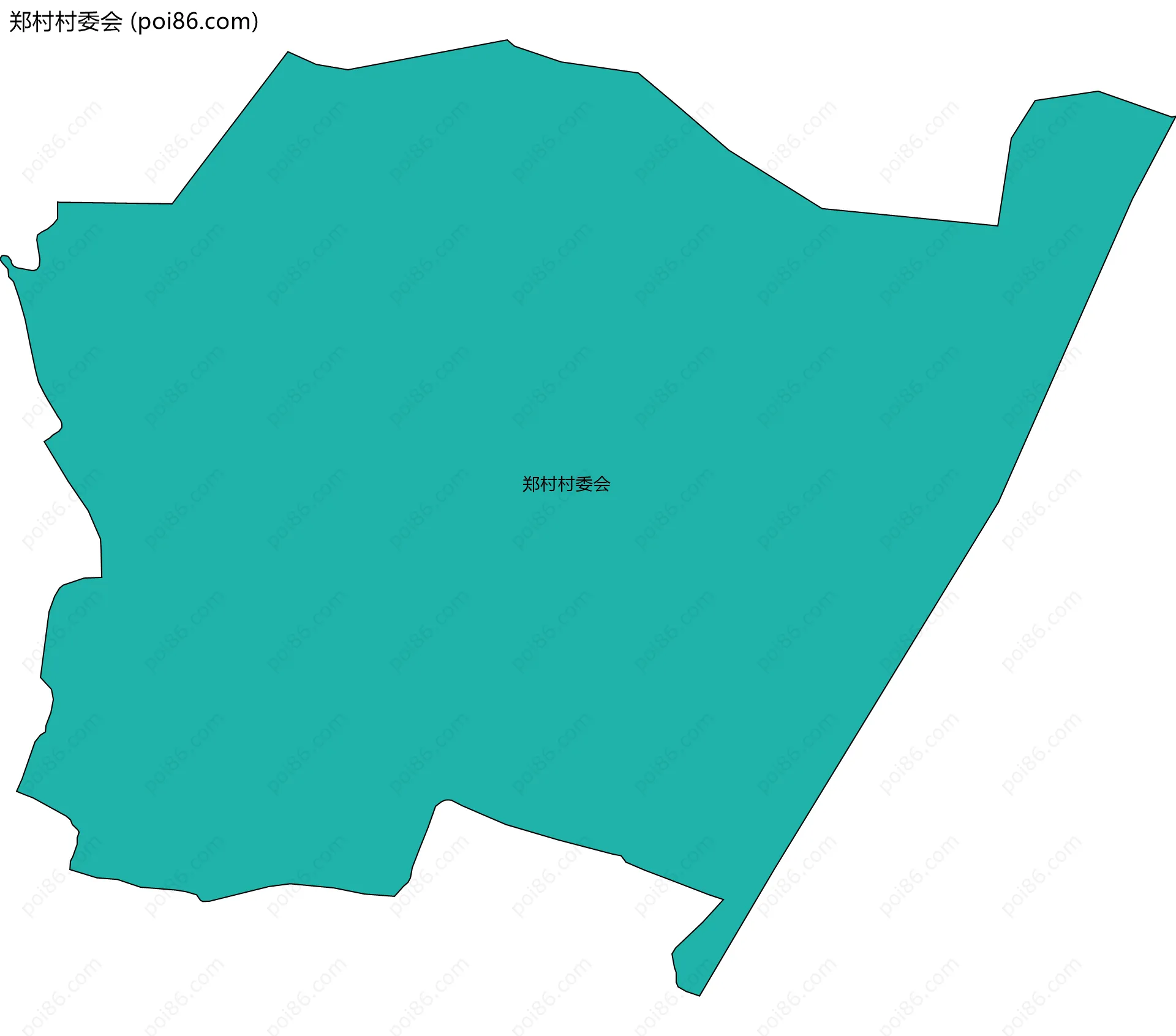 郑村村委会边界地图