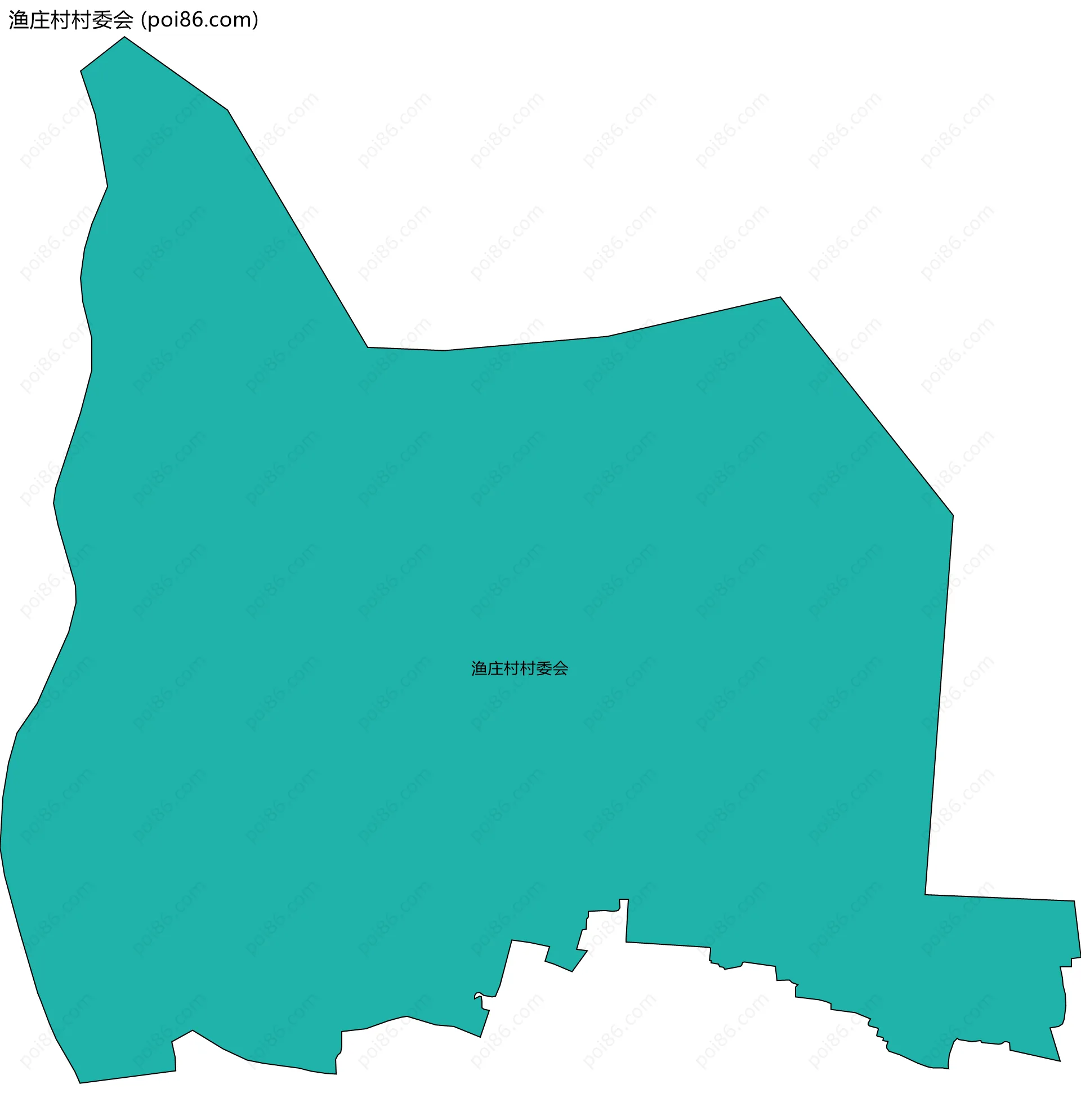 渔庄村村委会边界地图