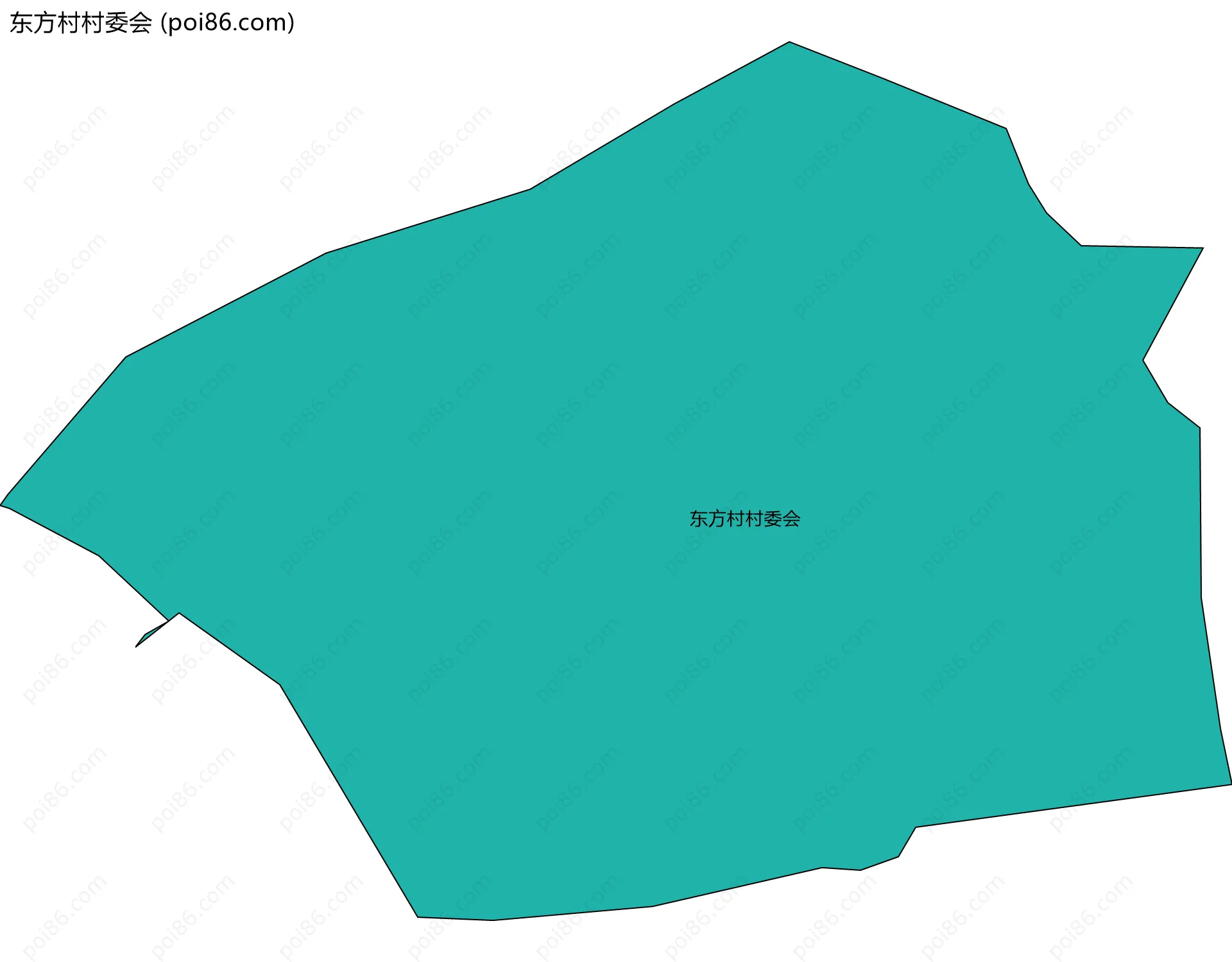东方村村委会边界地图