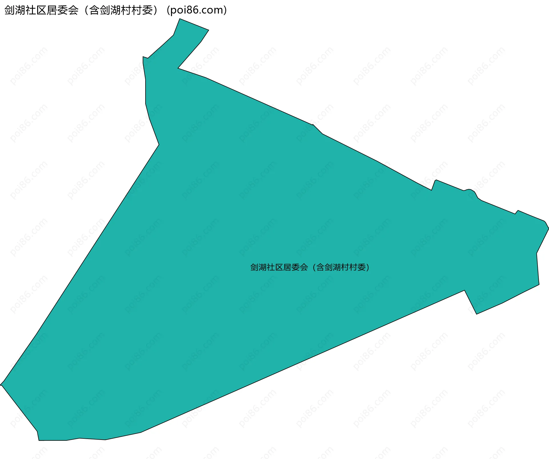 剑湖社区居委会（含剑湖村村委）边界地图