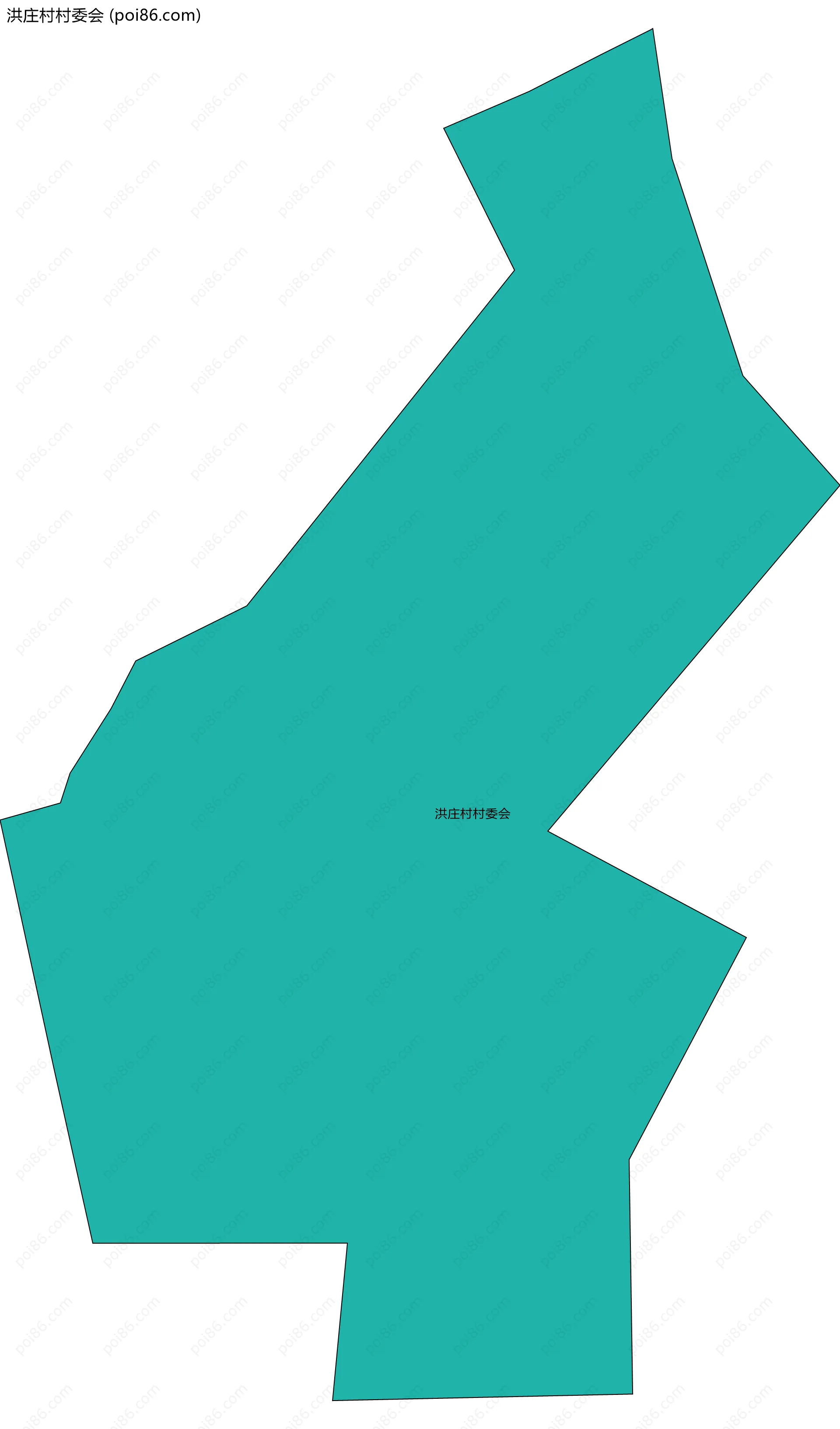 洪庄村村委会边界地图