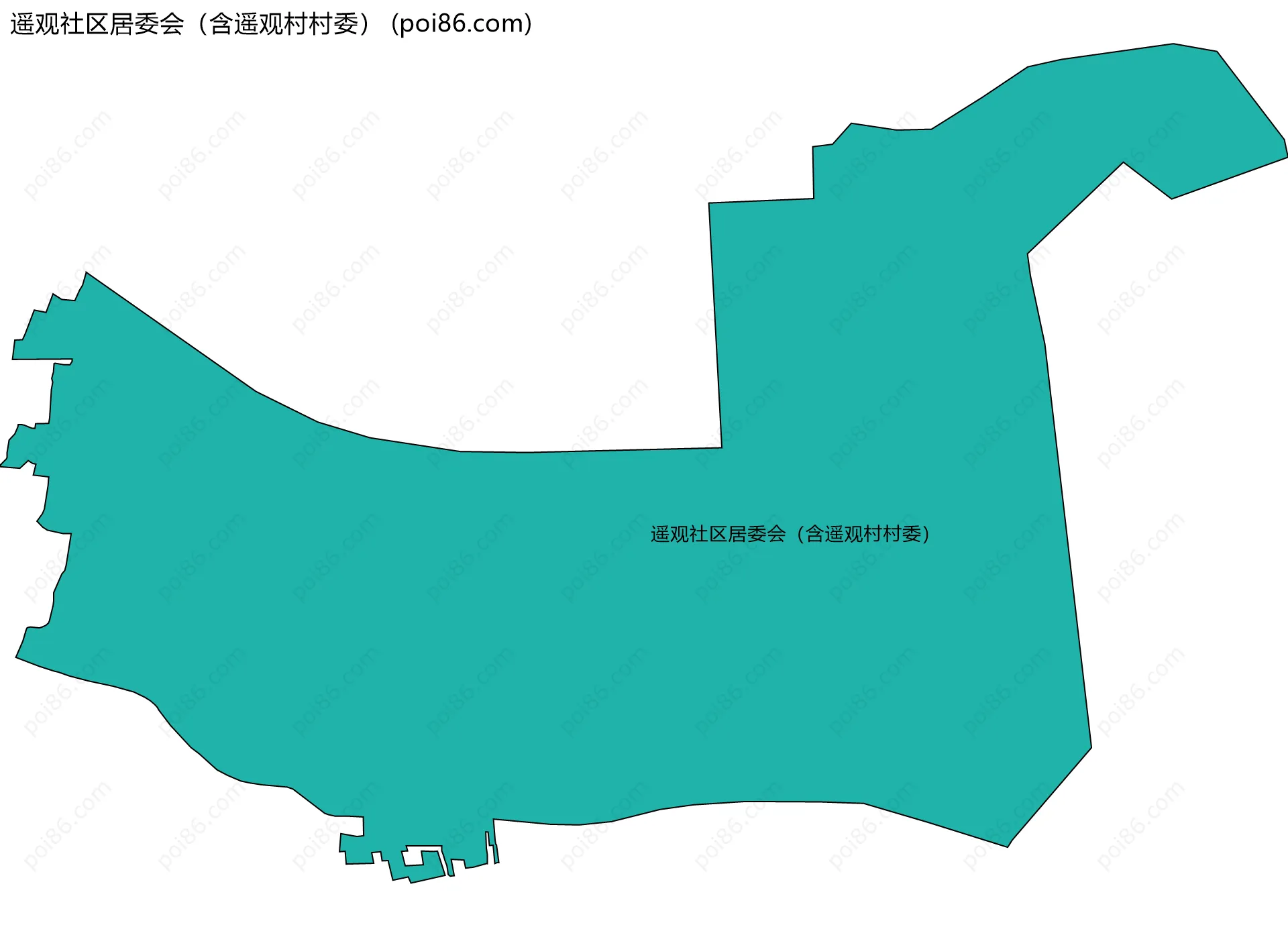 遥观社区居委会（含遥观村村委）边界地图